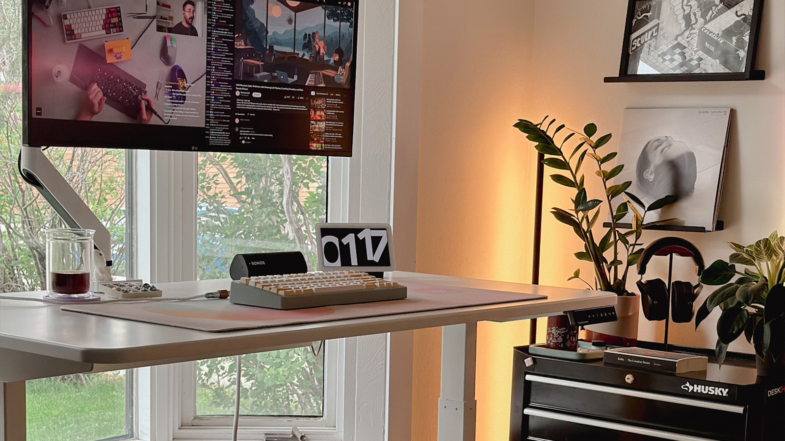 Hey friends! I wanted to share my new desk setup with y’all, sent over from our friends at Autonomous. This is the Smart Desk Pro - incredibly easy to assemble, insanely quiet when changing desk heights, tons of custom height settings, and a super clean aesthetic! I love how much the Smart Desk Pro boosts my productivity along with my daily standing goals. Switching from sitting to standing regularly supplements my workflow throughout the day.