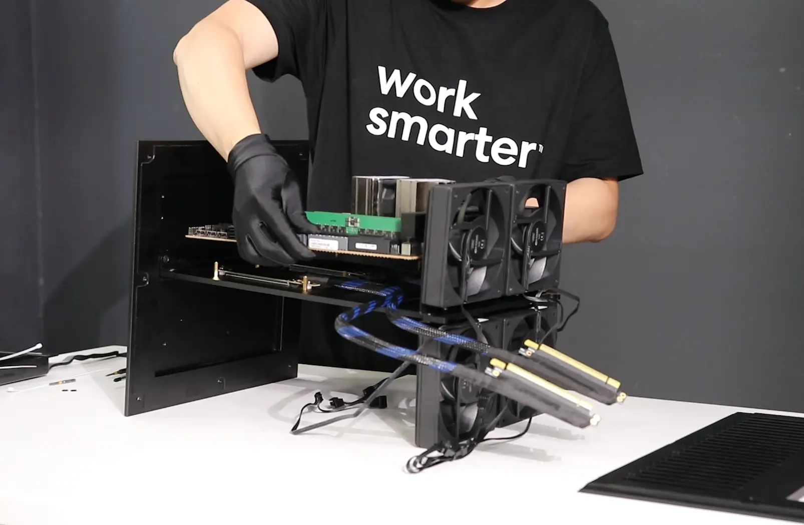Assembling the motherboard to the custom CNC mount plate