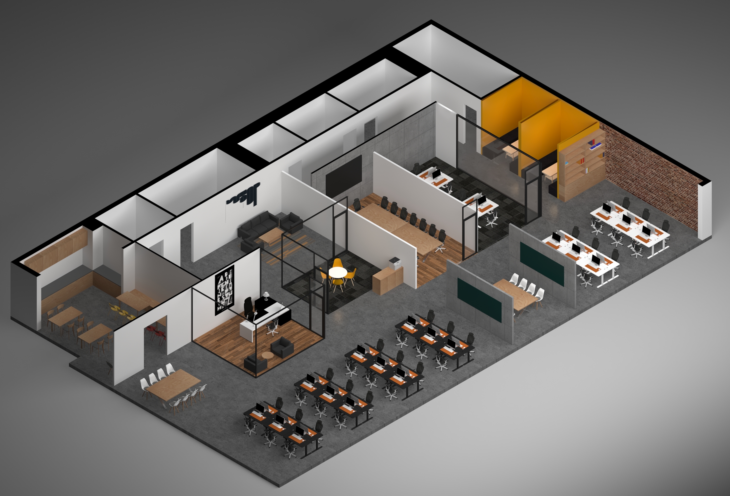 office floor plan layout 3d