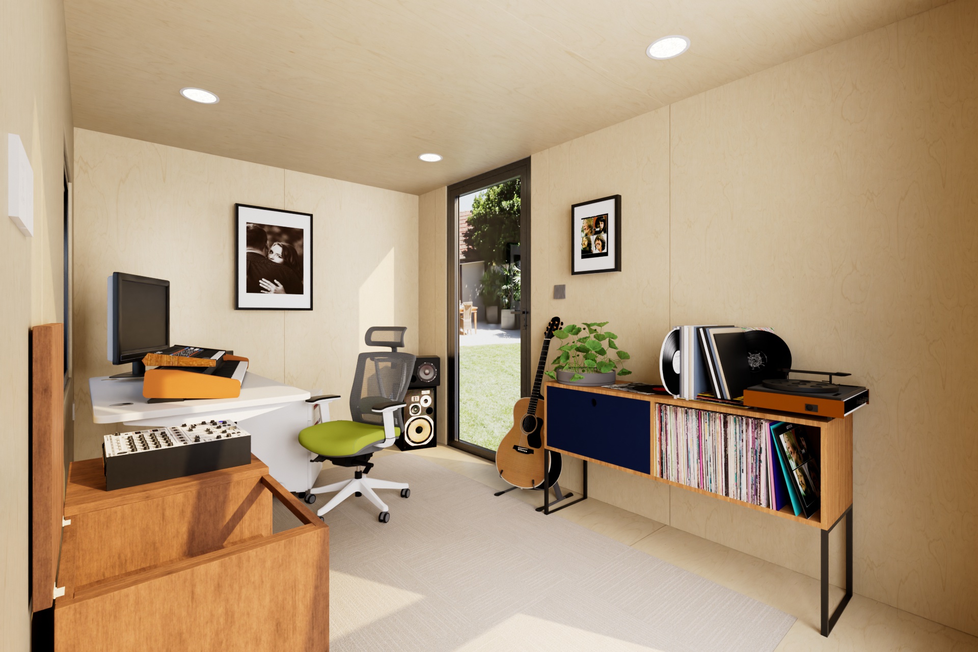 You can also elevate the master bedroom with an artistic studio-inspired home office setup that fosters creativity and productivity.