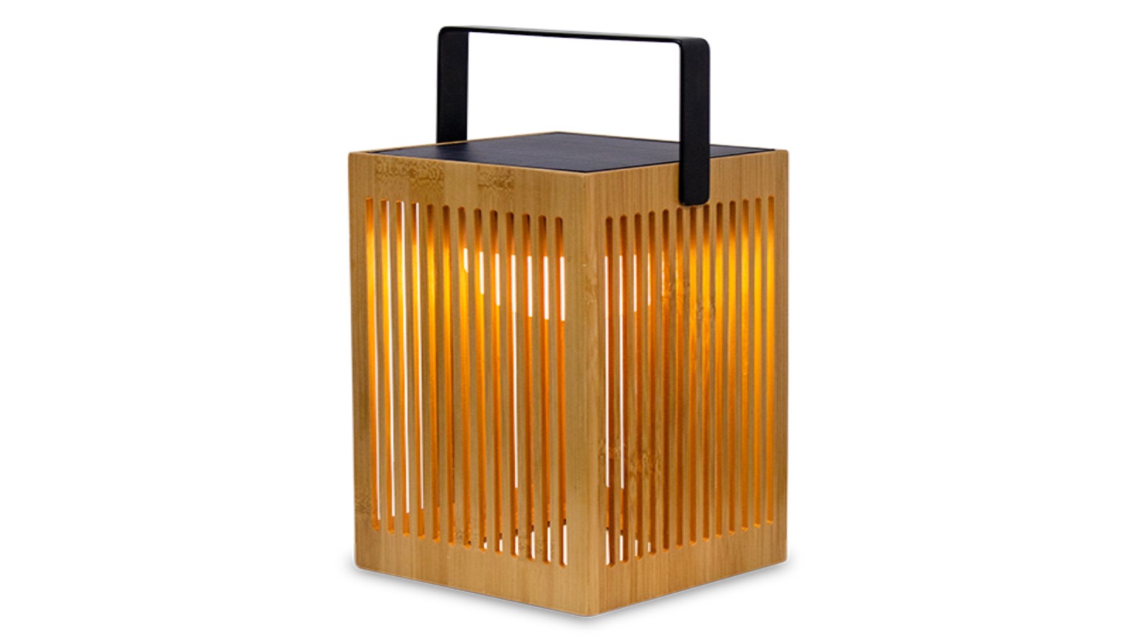 NEWGARDEN Solar Cordless LED Okinawa 900-Lumens Lantern: Hand Made Bamboo