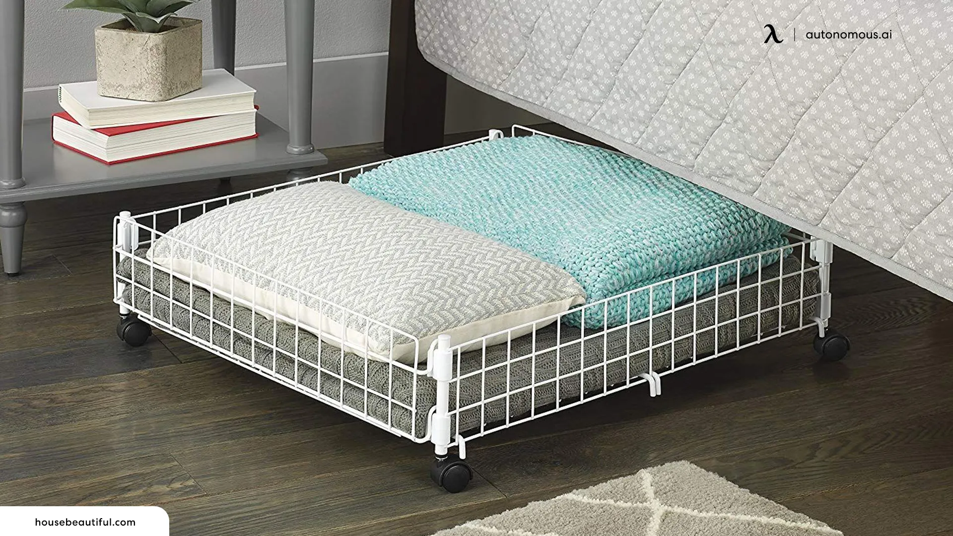 Buy an Under-Bed Cart - dorm storage ideas