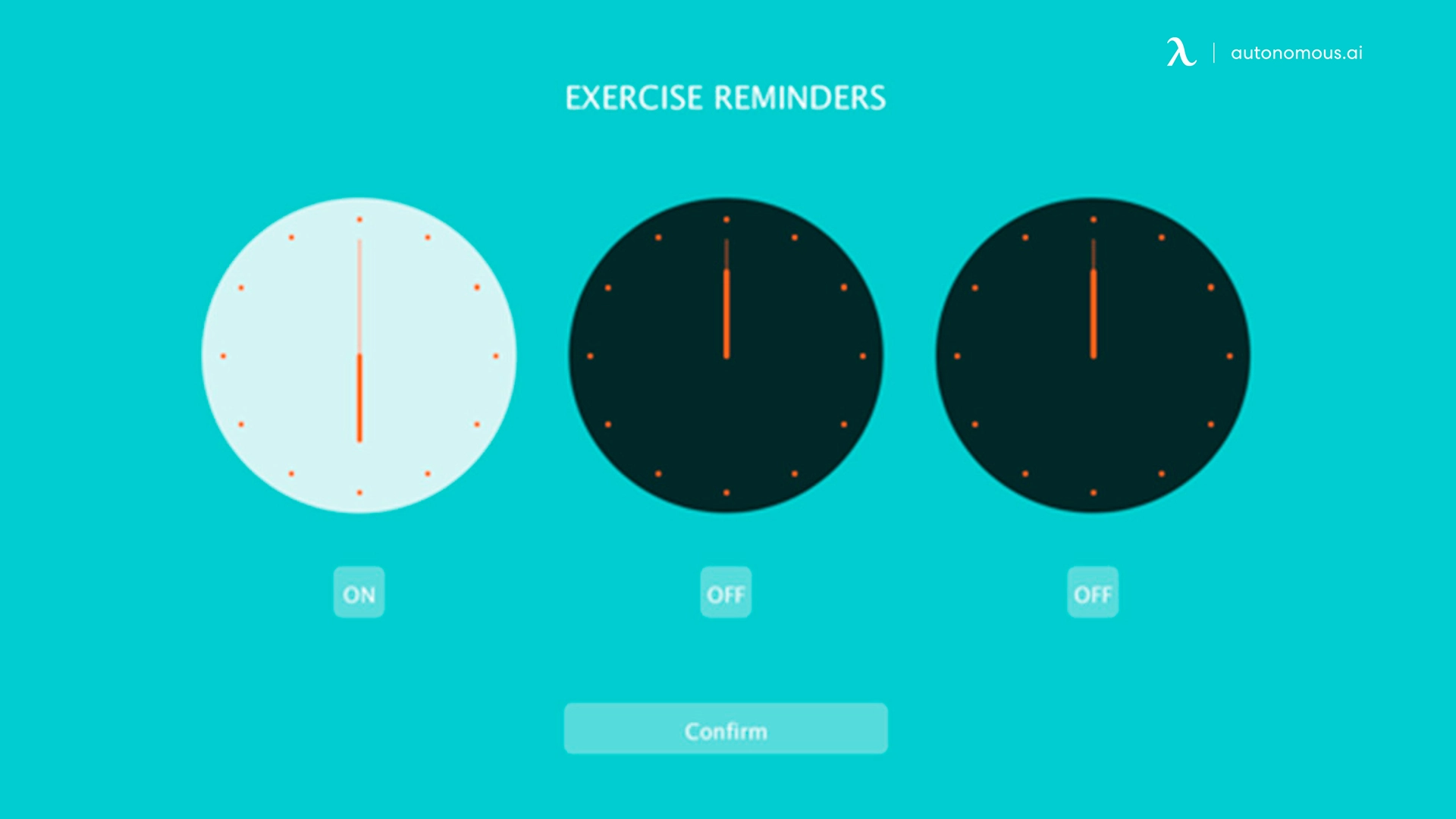 Set Reminders - standing desk exercise