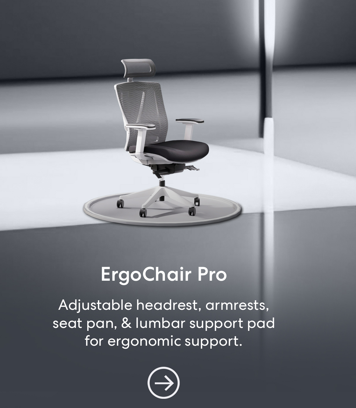 Logicfox Ergonomic Office Chair: Double Lumbar Support