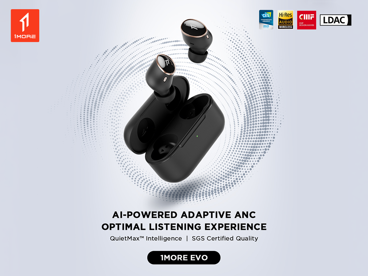 1MORE EVO True Wireless Active Noise Canceling Headphones