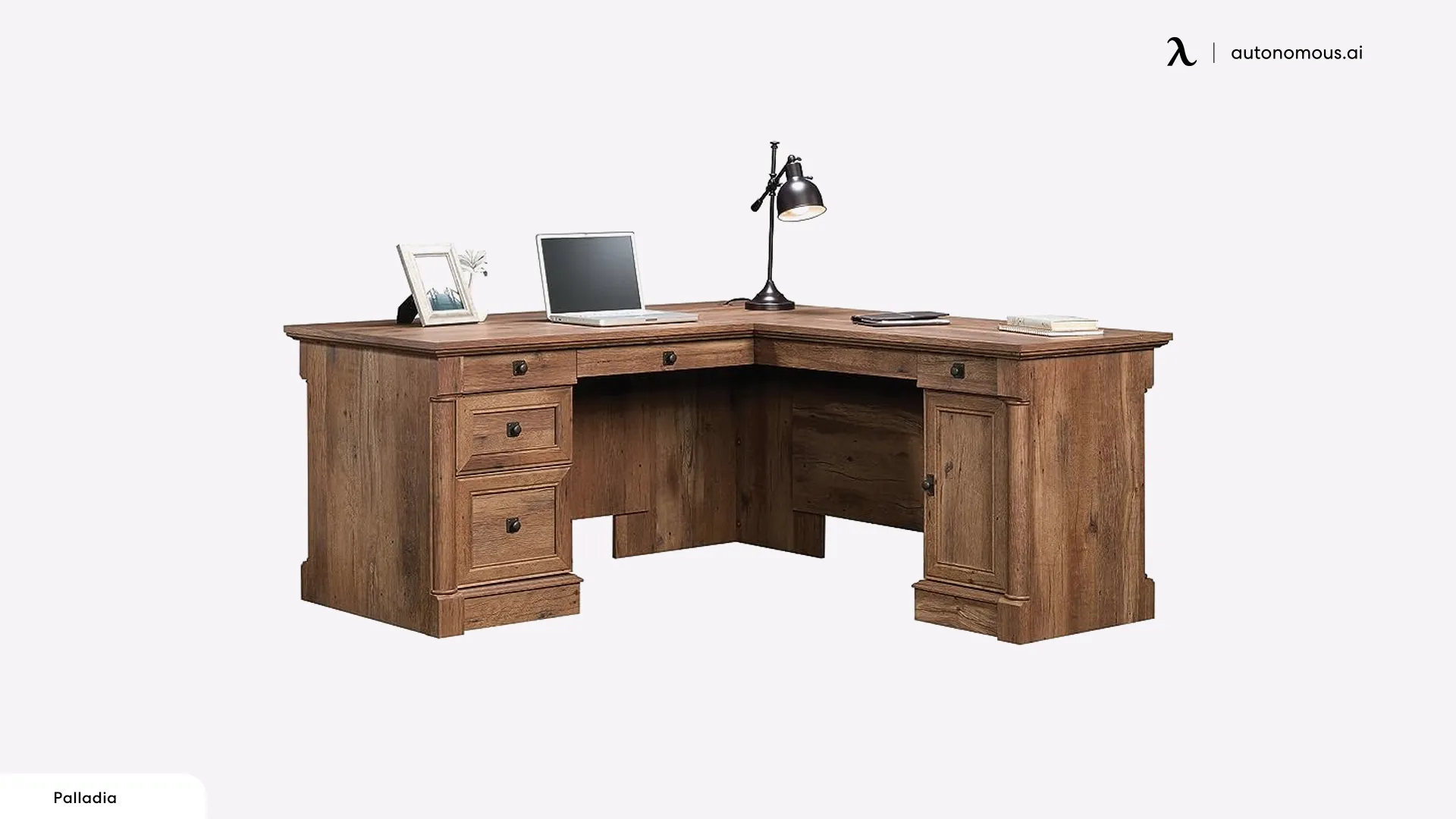 Palladia Contemporary L-shaped Oak Desk