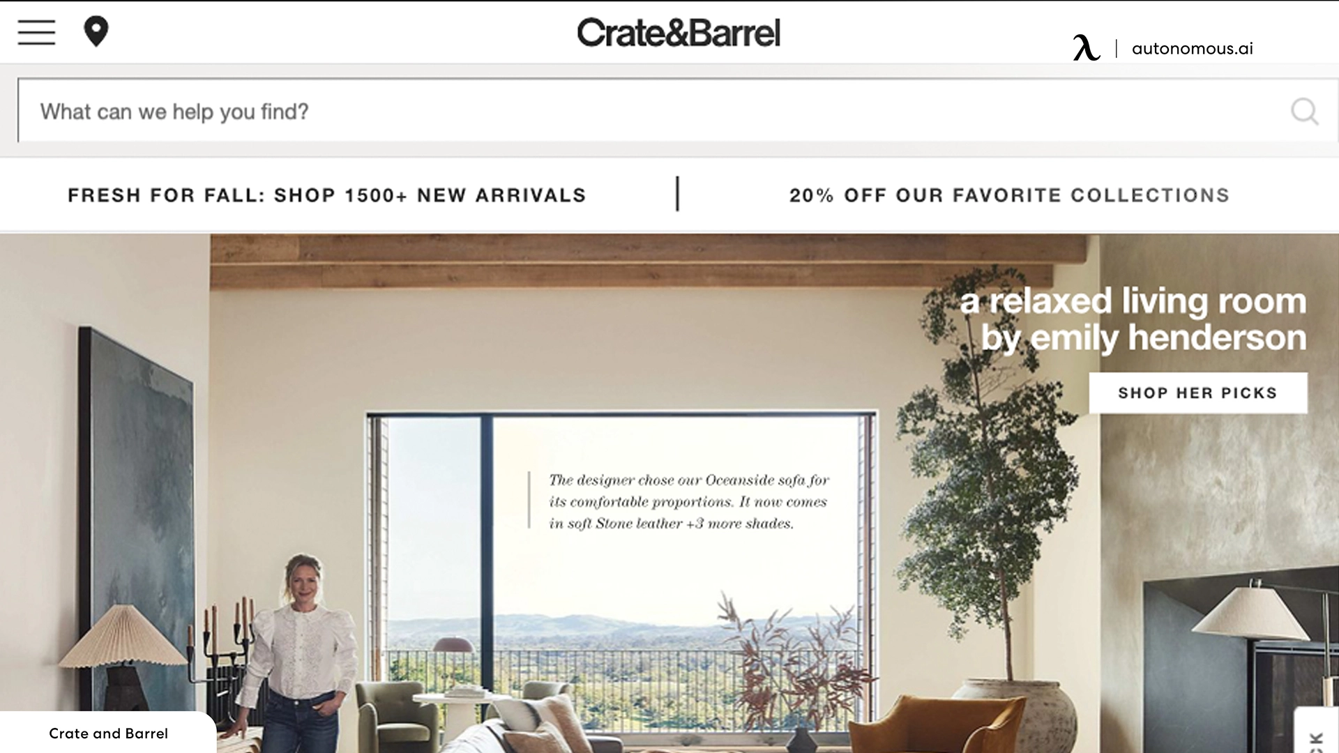 Crate and Barrel Bellevue furniture store