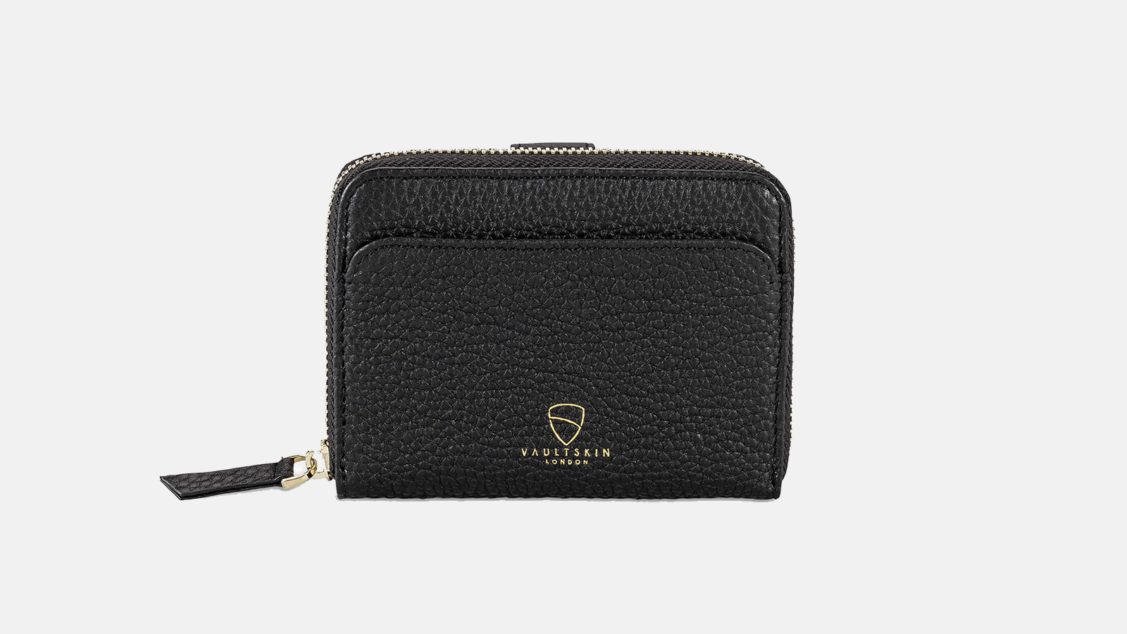 Vaultskin Belgravia - Leather Zipper Wallet with RFID Blocking Black