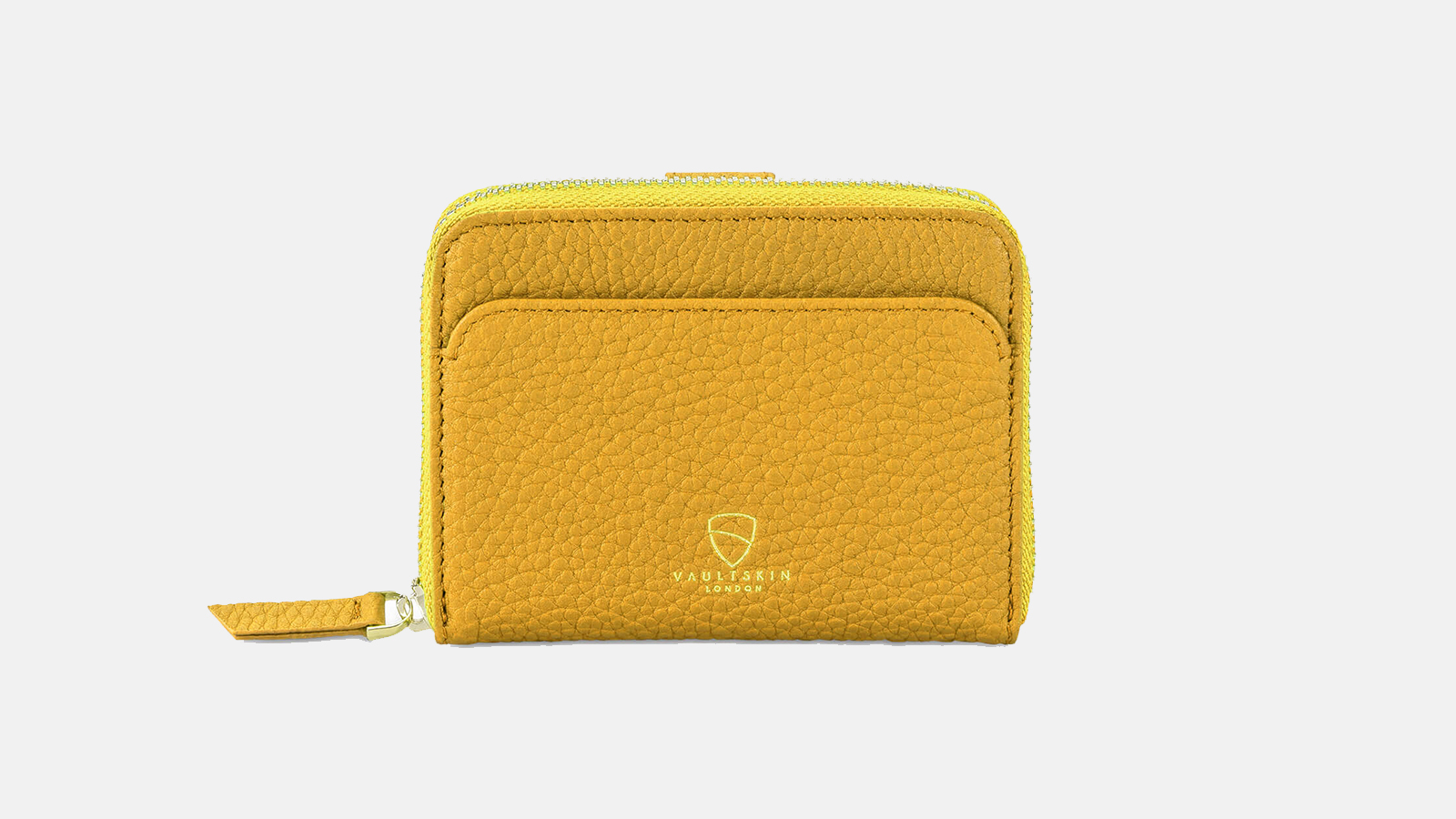 Vaultskin Belgravia - Leather Zipper Wallet with RFID Blocking Yellow