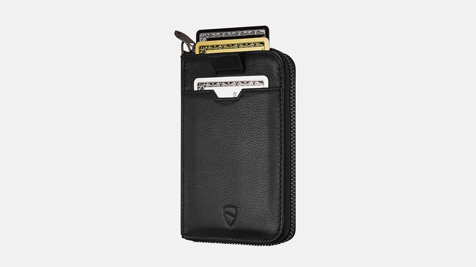 Vaultskin NOTTING HILL: Minimalist Leather Zipper Wallet with RFID Blocking
