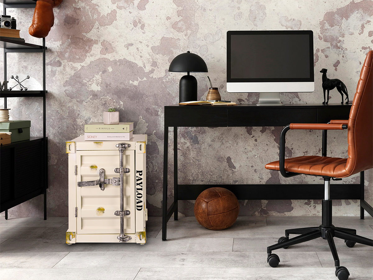 Lamp Depot End Table: Container Inspired