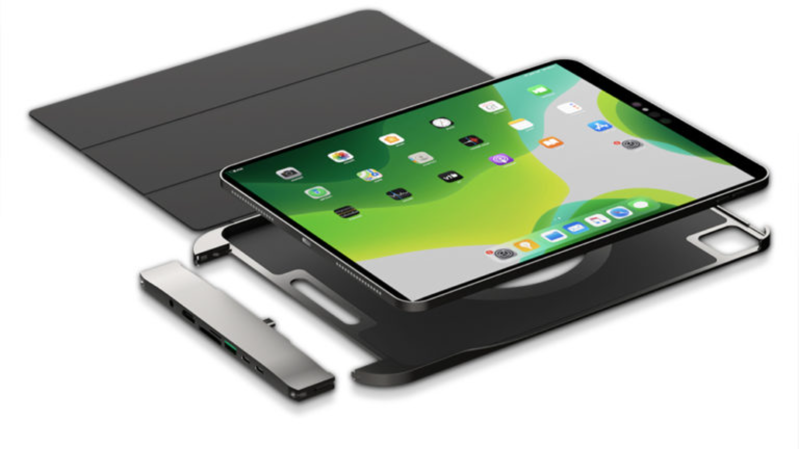 iPad本体 huba IPAD protechtive case with hub