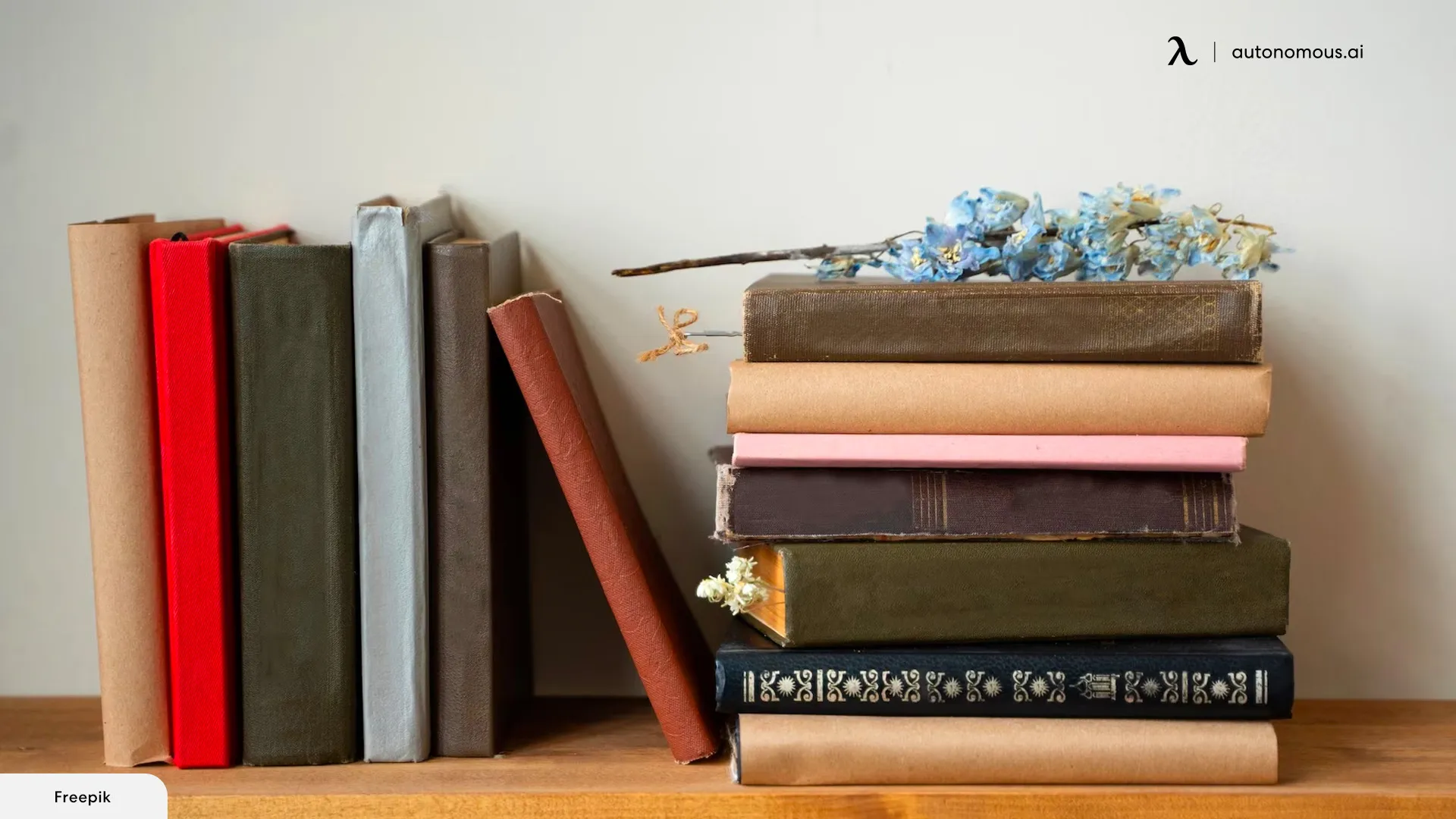 Stack the Books in Piles - Office bookshelf