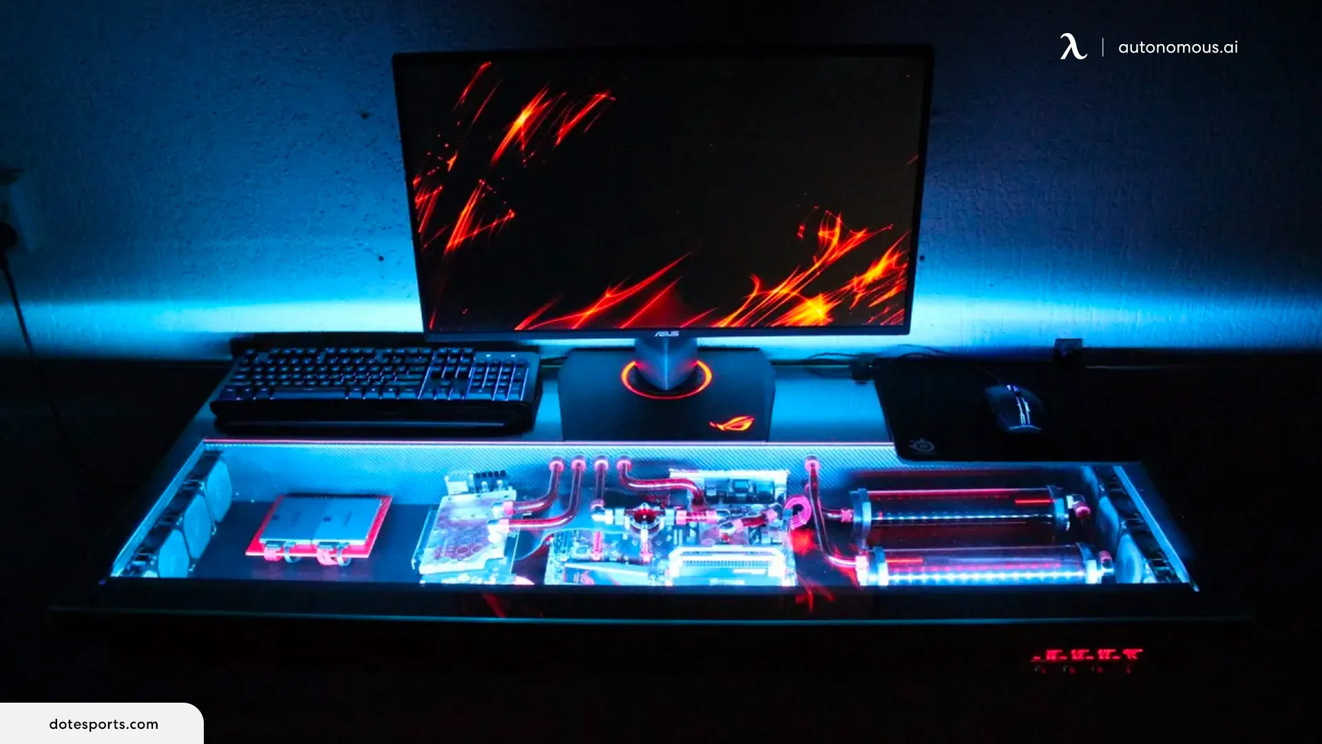 Computer inside outlet table