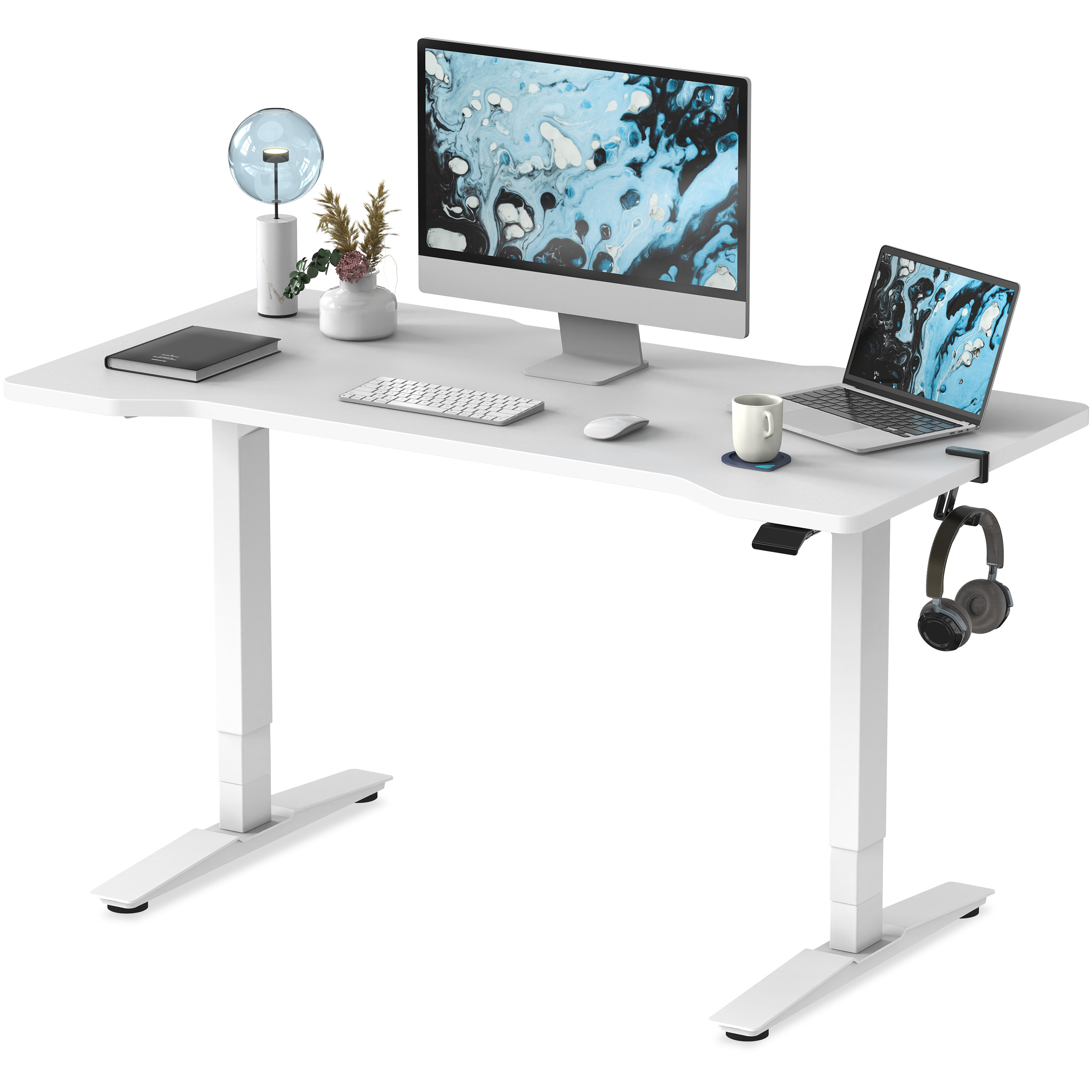 Electric Standing Desk-55 Inches Height Adjustable Stand Up Desk