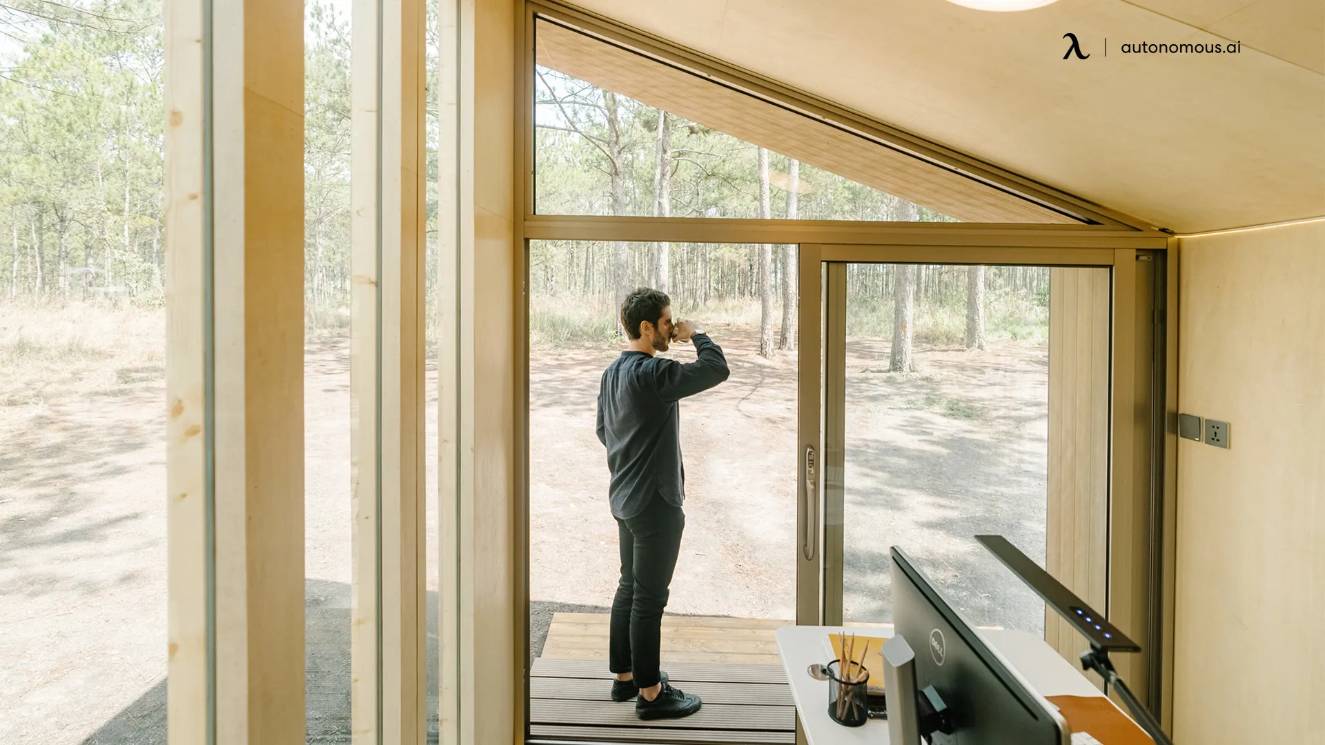 Glass-Walled Garden Office