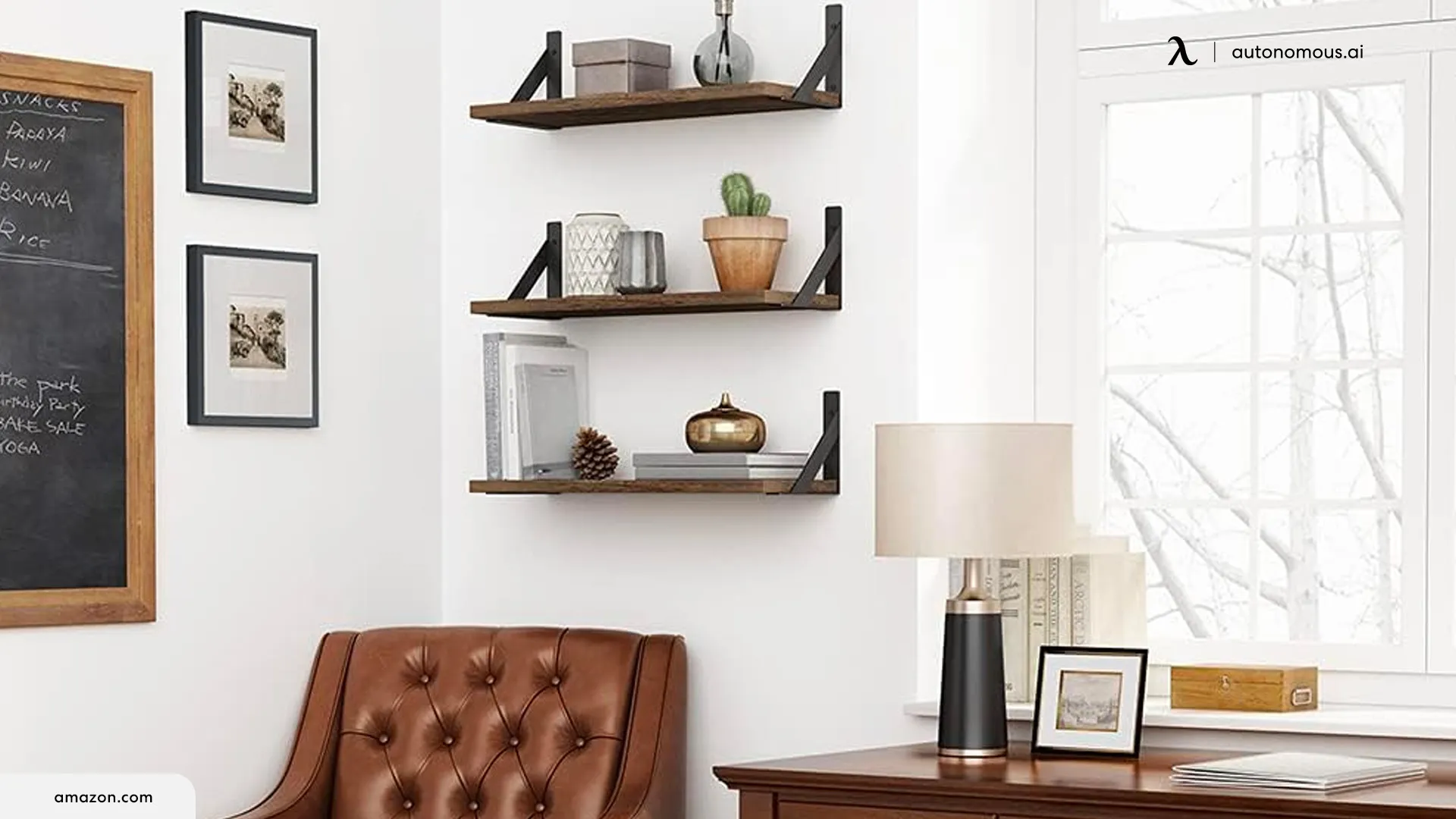 Save Valuable Space - Floating office shelves