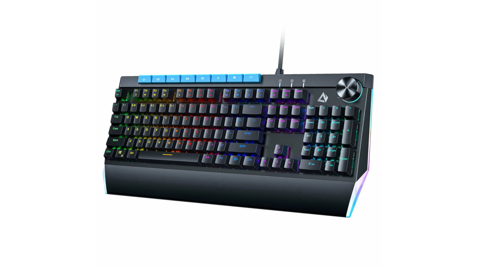 Racktodoor Mechanical Keyboard Blue Switches 104key KM-G17: With Volume Control Button