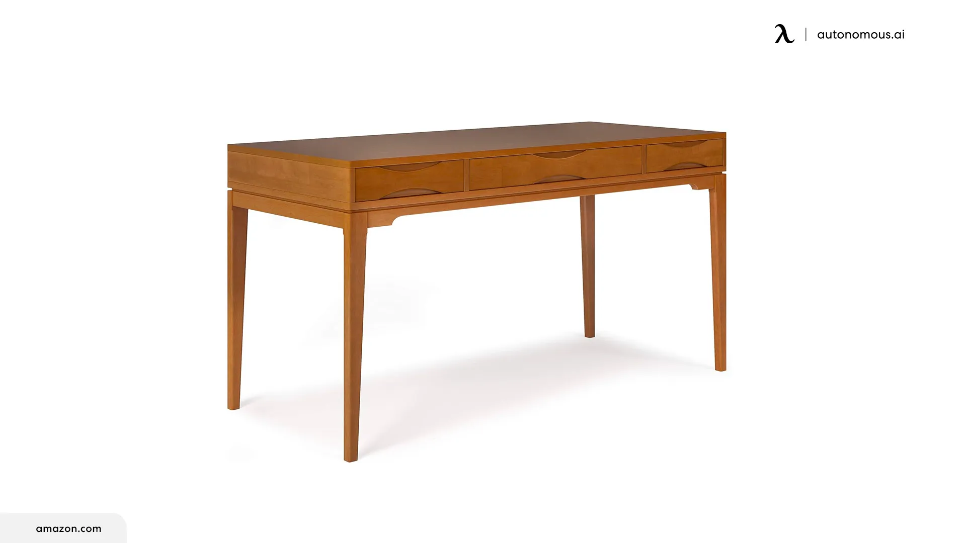 SIMPLIHOME Harper SOLID WOOD Mid Century Desk