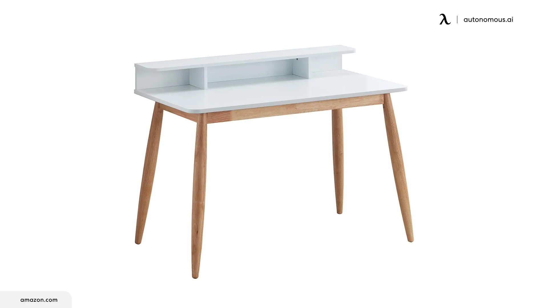 Roundhill Furniture Roskilde Storage Wood Office Desk