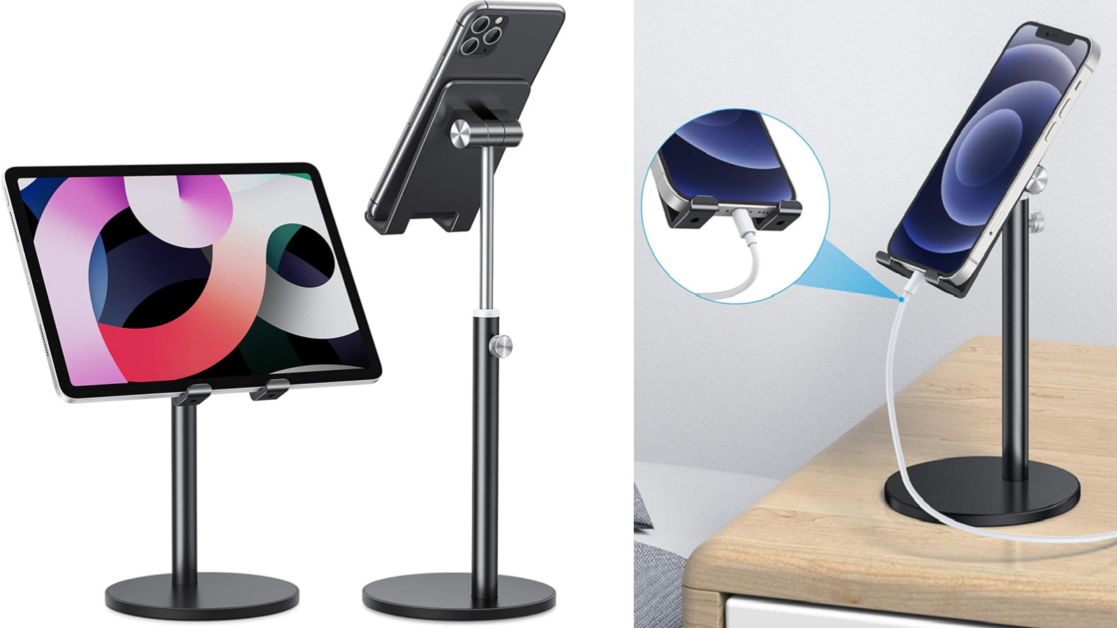 DGN Universal Aluminum Adjustable Stand for Tablets & Phones