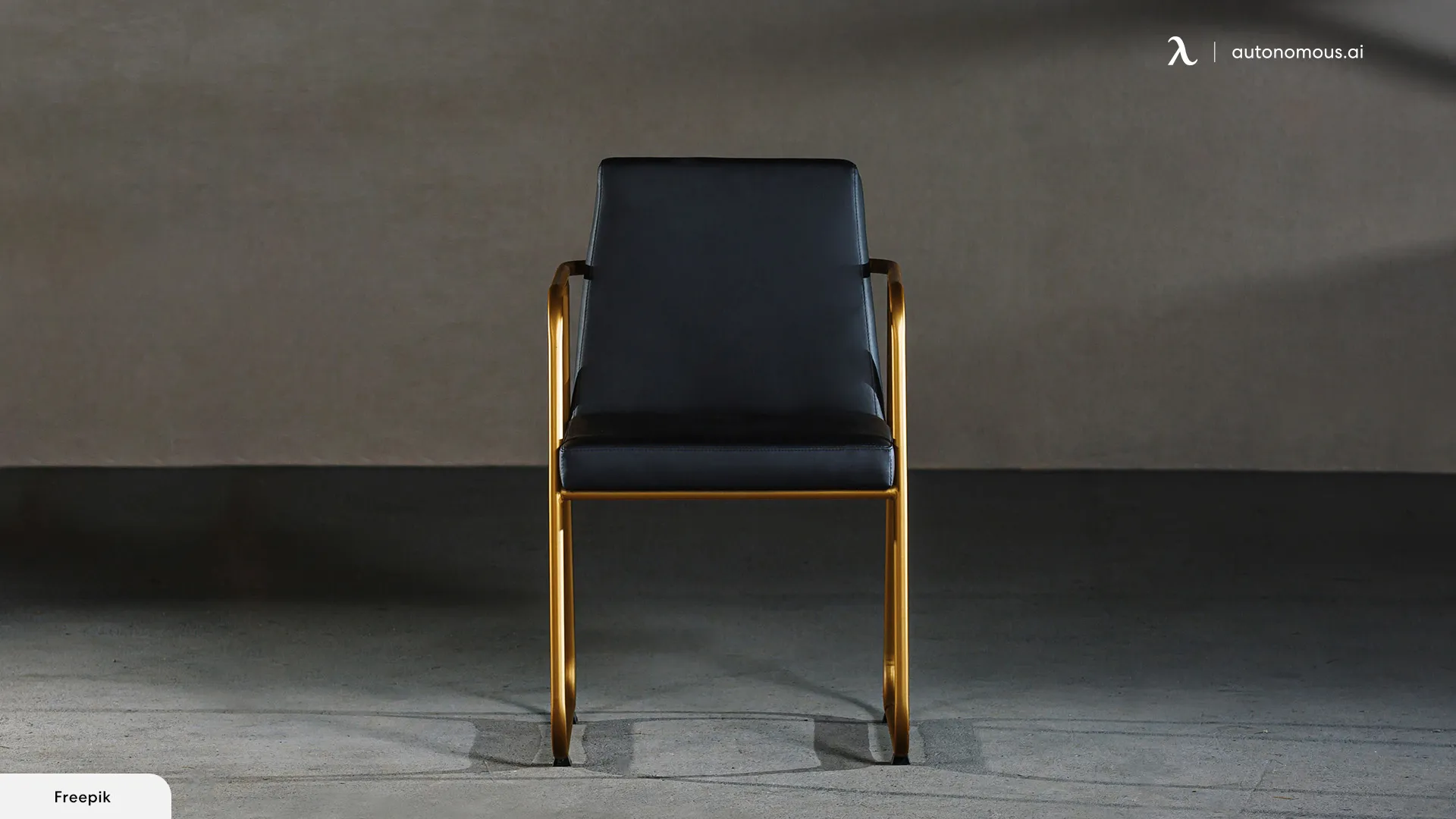 Black desk chair with gold online legs