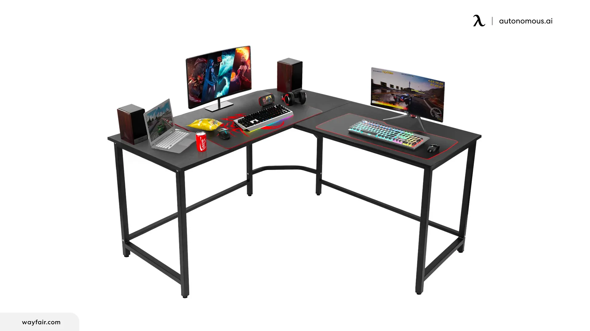 Eniana L-Shaped Computer Desk Office Set