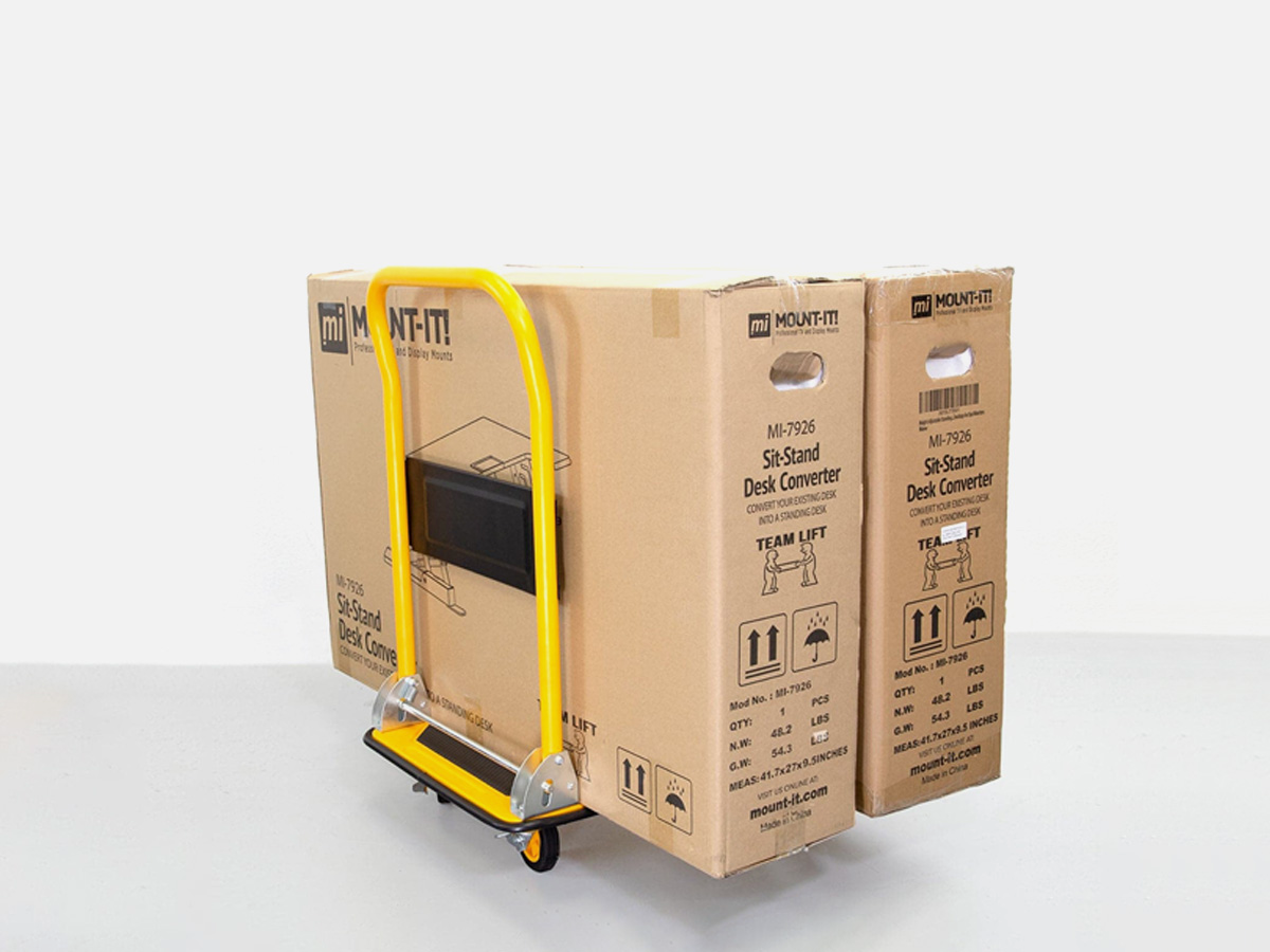 Mount-It! Foldable Flatbed with Swivel Wheels