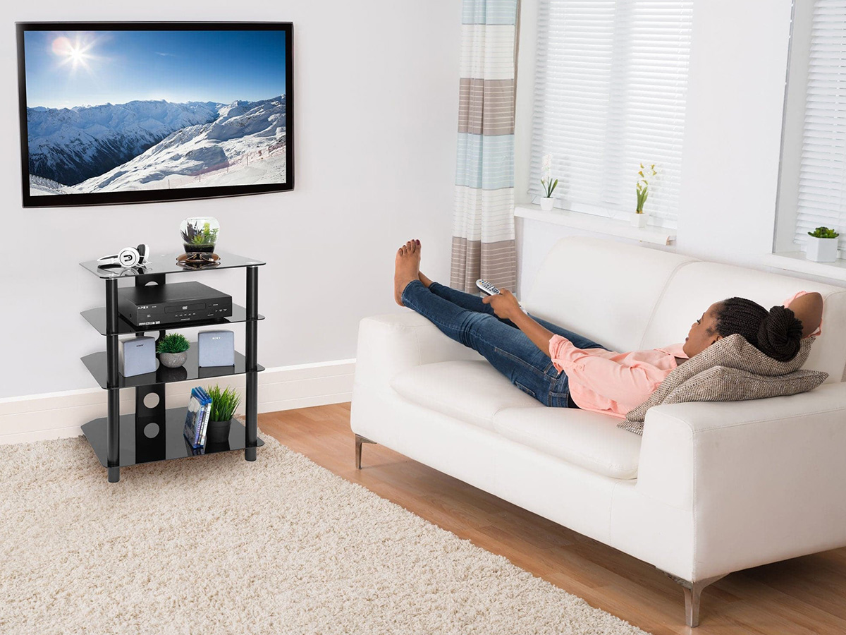 Mount-It! Four Tiered A/V Component TV Stand