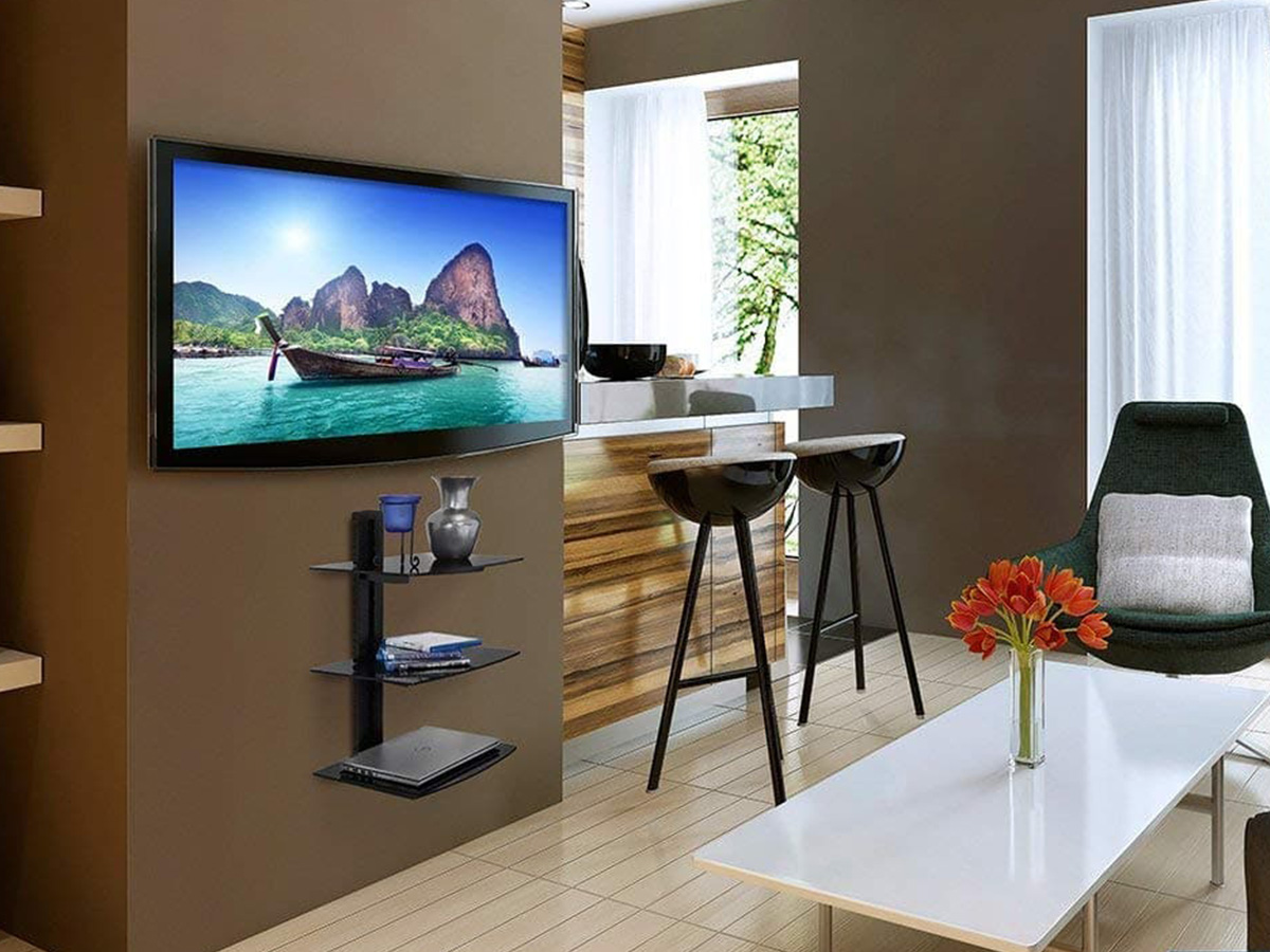 Mount-It! Floating Wall Mounted Shelf Stand