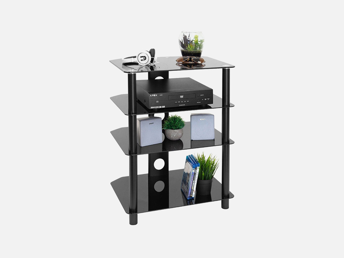 Mount-It! Four Tiered A/V Component TV Stand