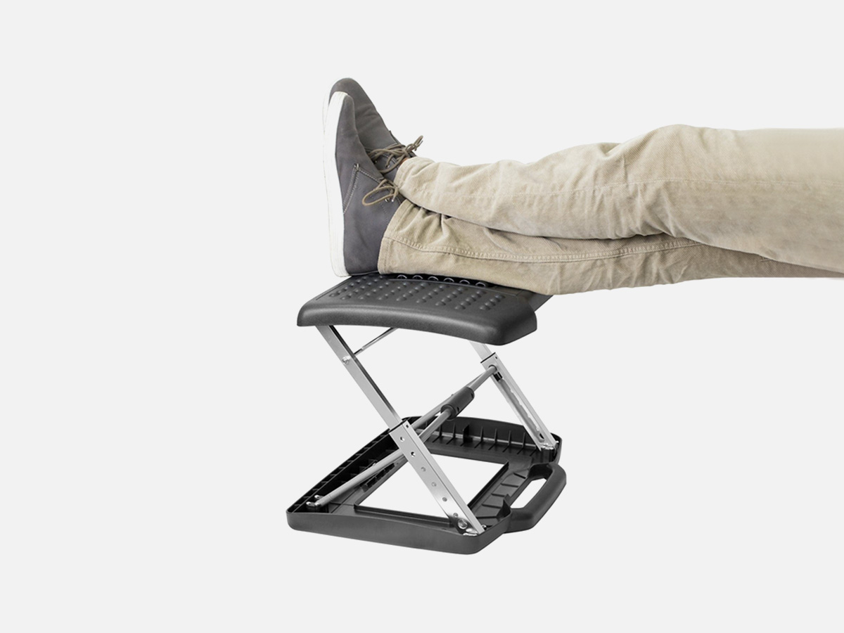 Mount-It! Under Desk Footrest, Adjustable Height/Angle and Massaging Rollers