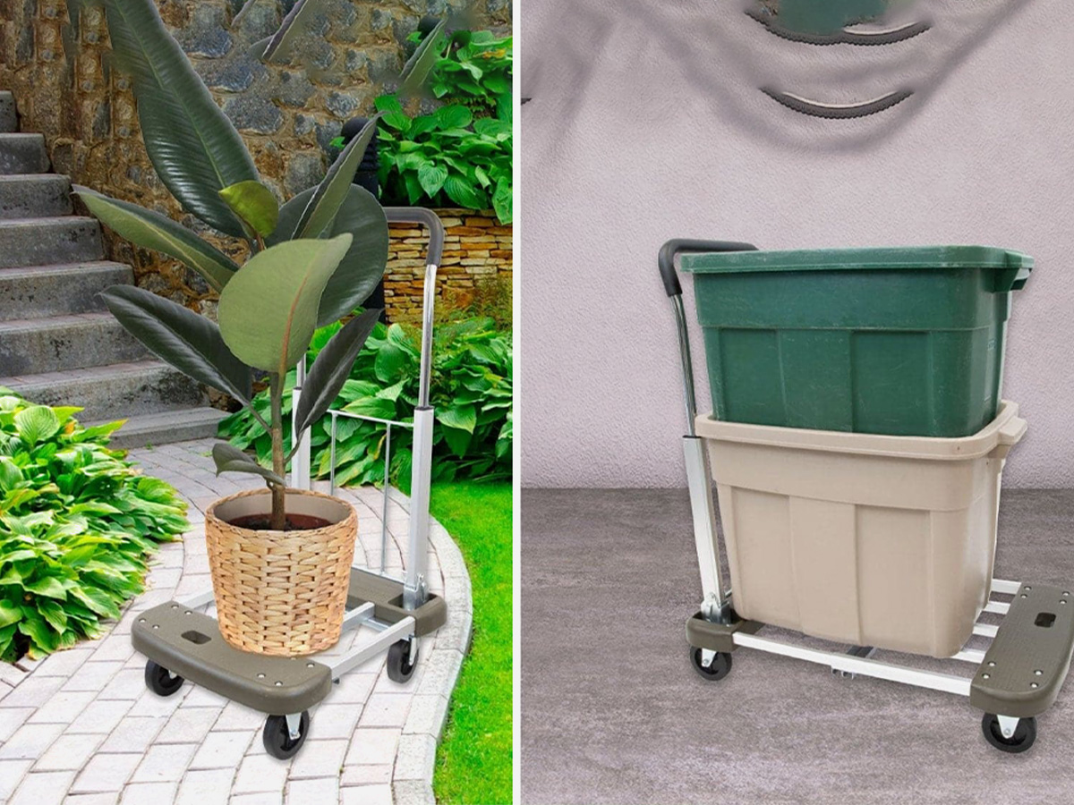 Mount-It! Heavy Duty Folding Platform Hand Truck with Expandable Base