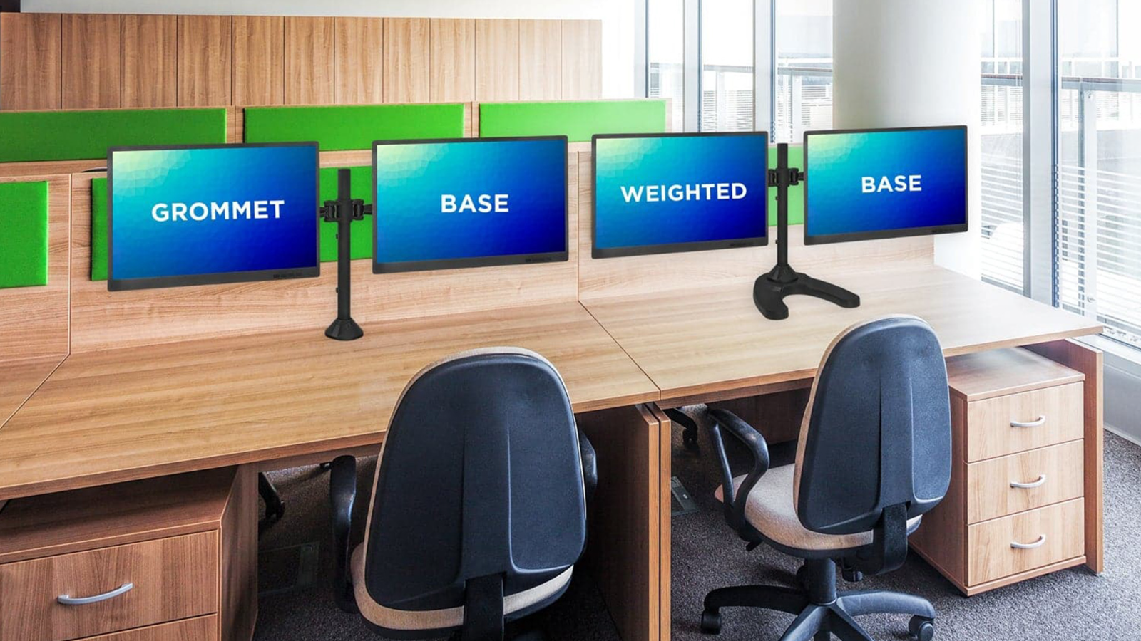 Mount-It! MI-792 Full Motion Dual Monitor Desk Stand