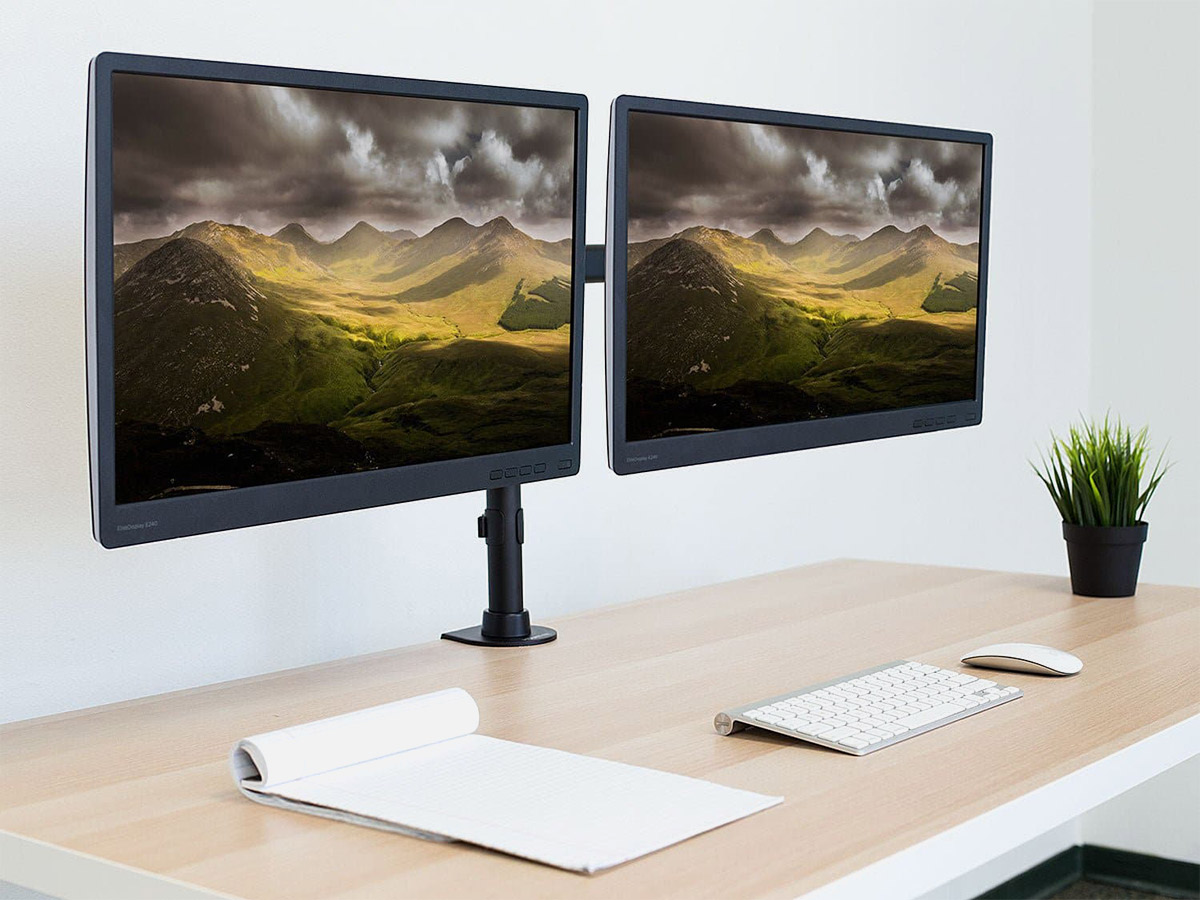 Mount-It! MI-2772 Low Profile Dual Monitor Desk Mount