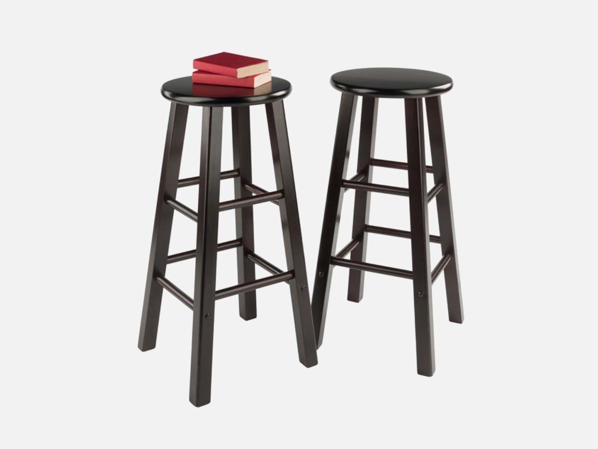 Skyline Decor Square Leg Bar Stool: 2-Pc Bar Stool Set