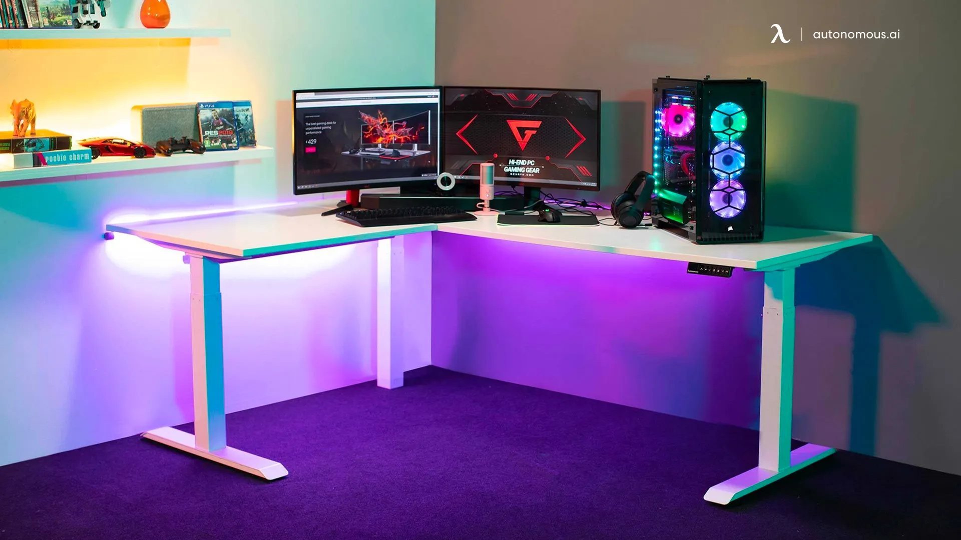 Autonomous SmartDesk Corner - Best L-shaped Desk for Home Office