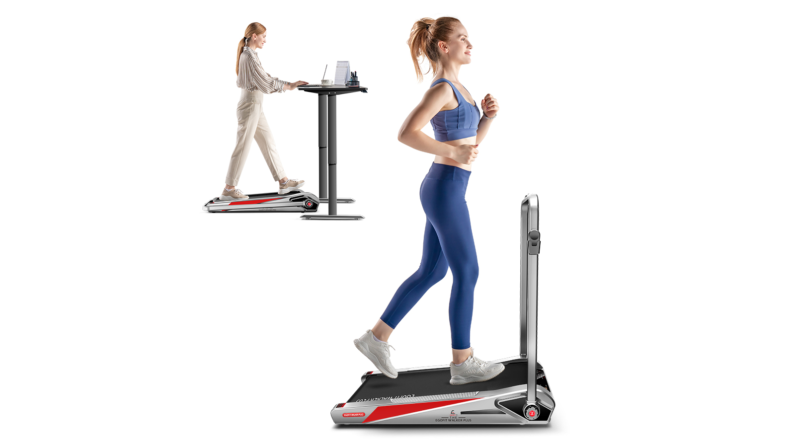 Egofit Plus-M1T Walk-Jog Treadmill: Foldable Handlebar
