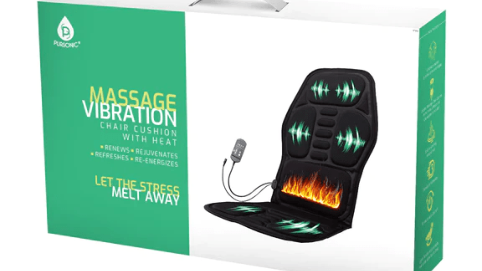 PURSONIC Massage Vibration Chair Cushion with Heat