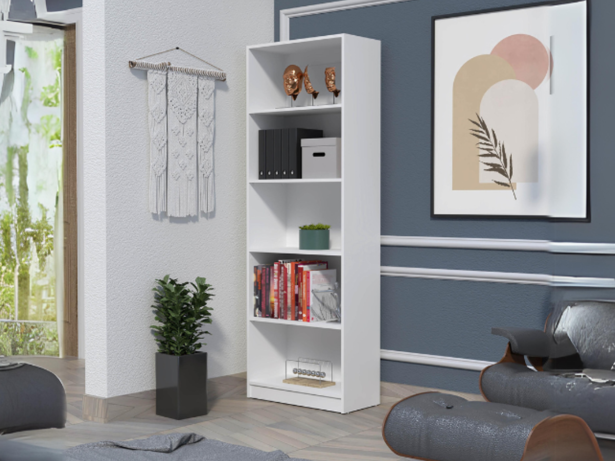 FM FURNITURE Sutton 4 Shelves Bookcase