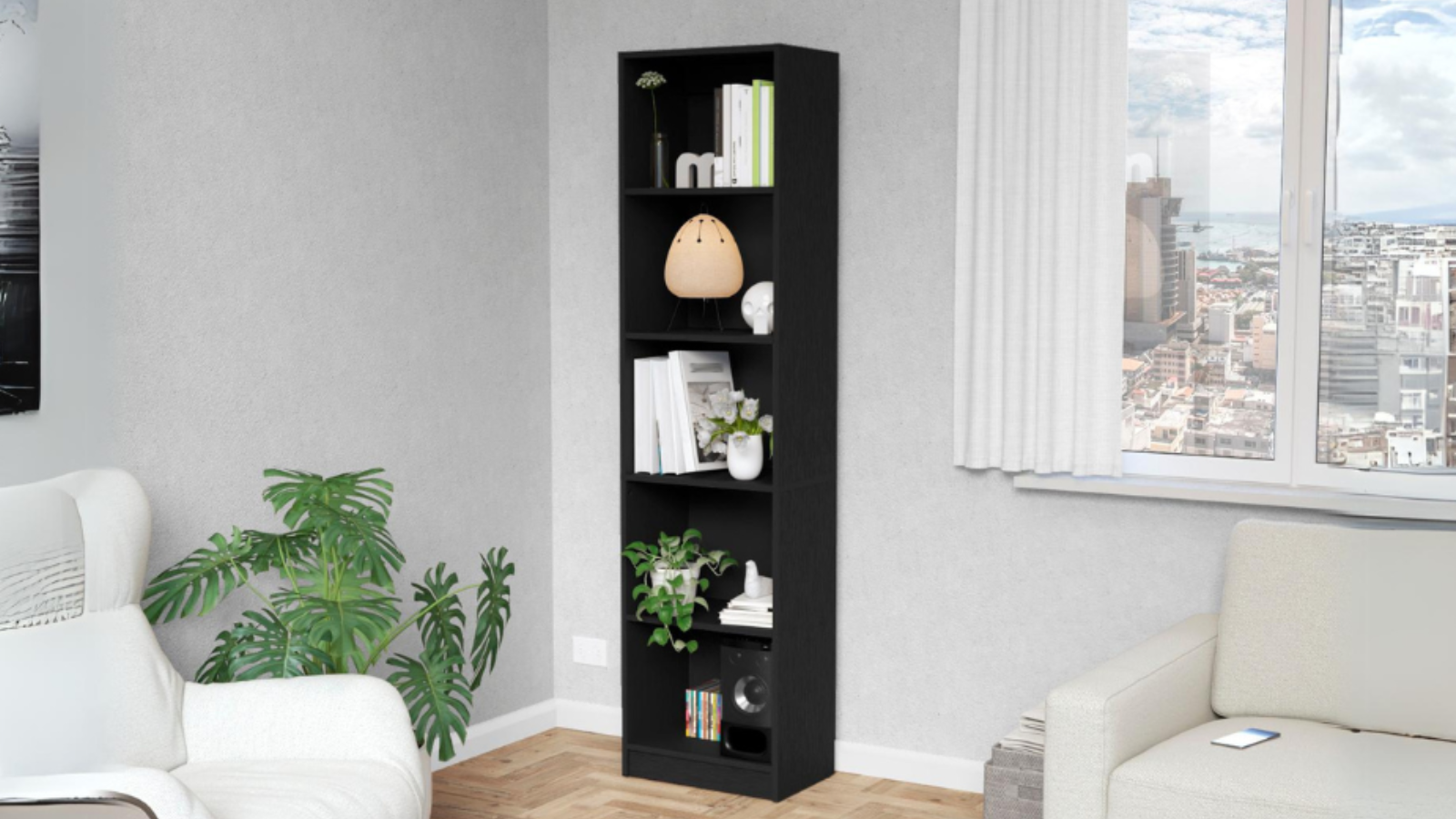 FM FURNITURE Sutton Slim Bookcase