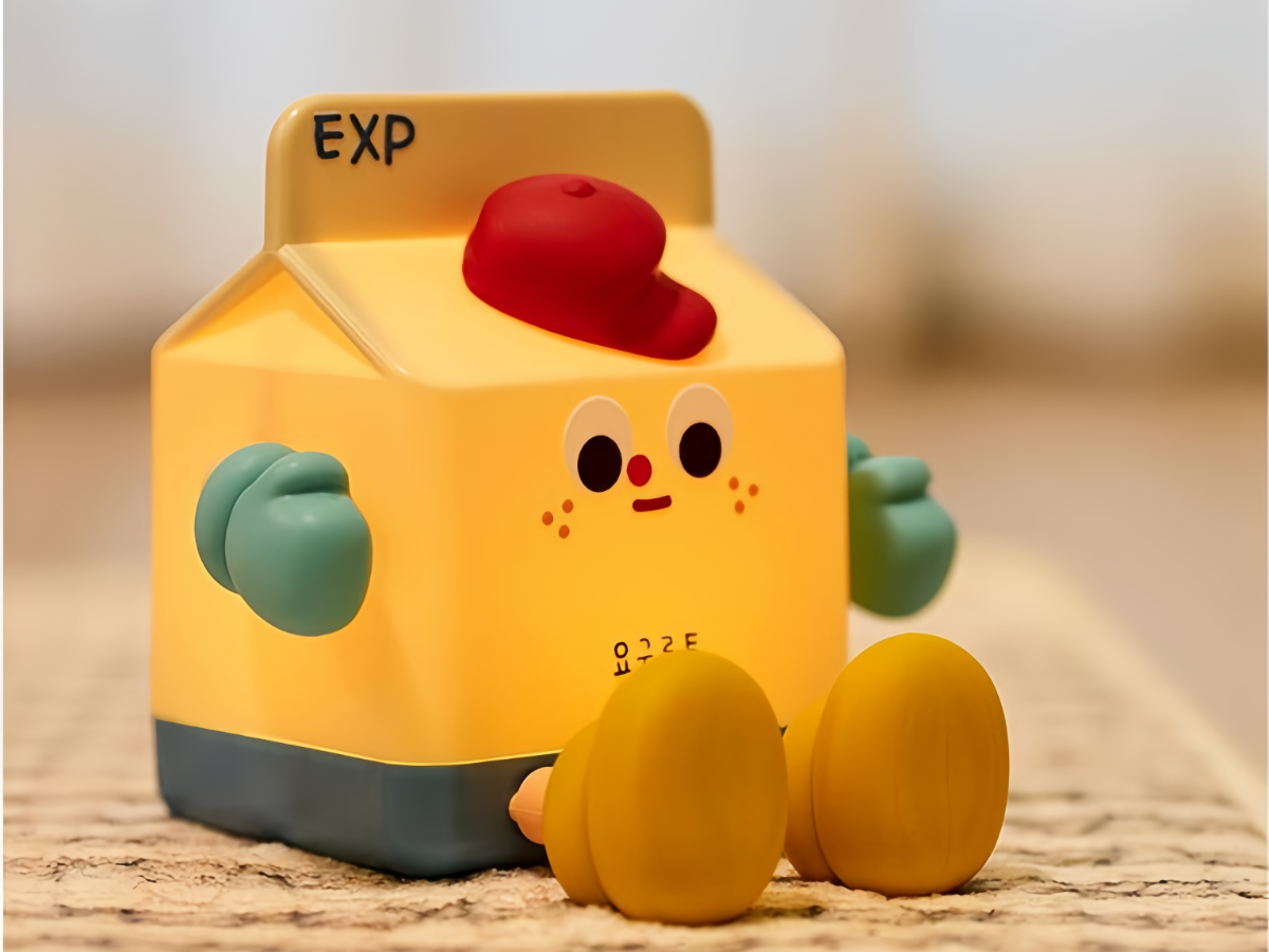 Moody Mouse Milk Carton Night Light & Phone Stand - Functional Decor