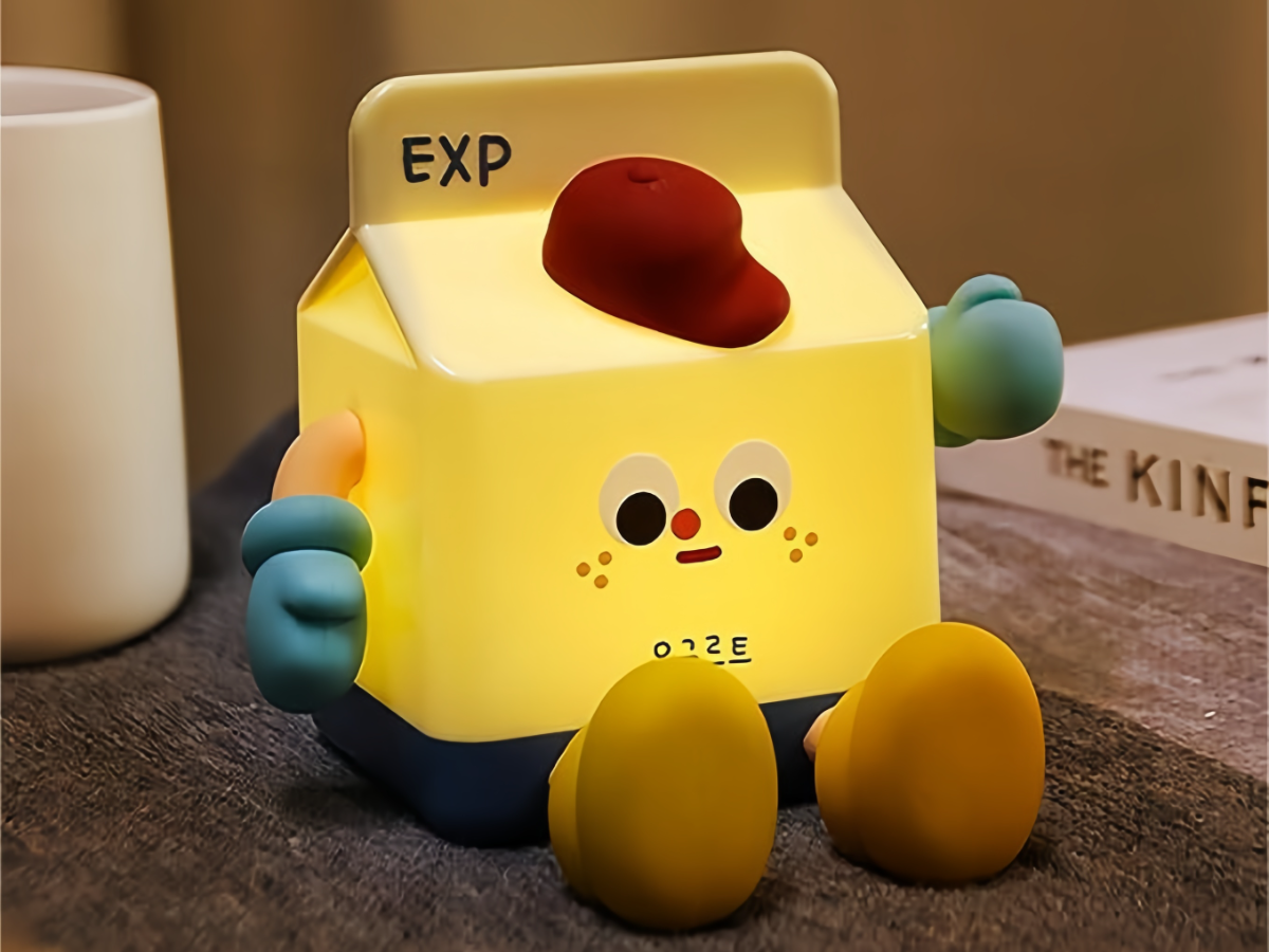 Moody Mouse Milk Carton Night Light & Phone Stand - Functional Decor