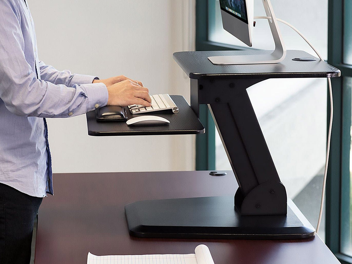 Mount-It! Sit-Stand Desk Converter w/Gas Spring Arm