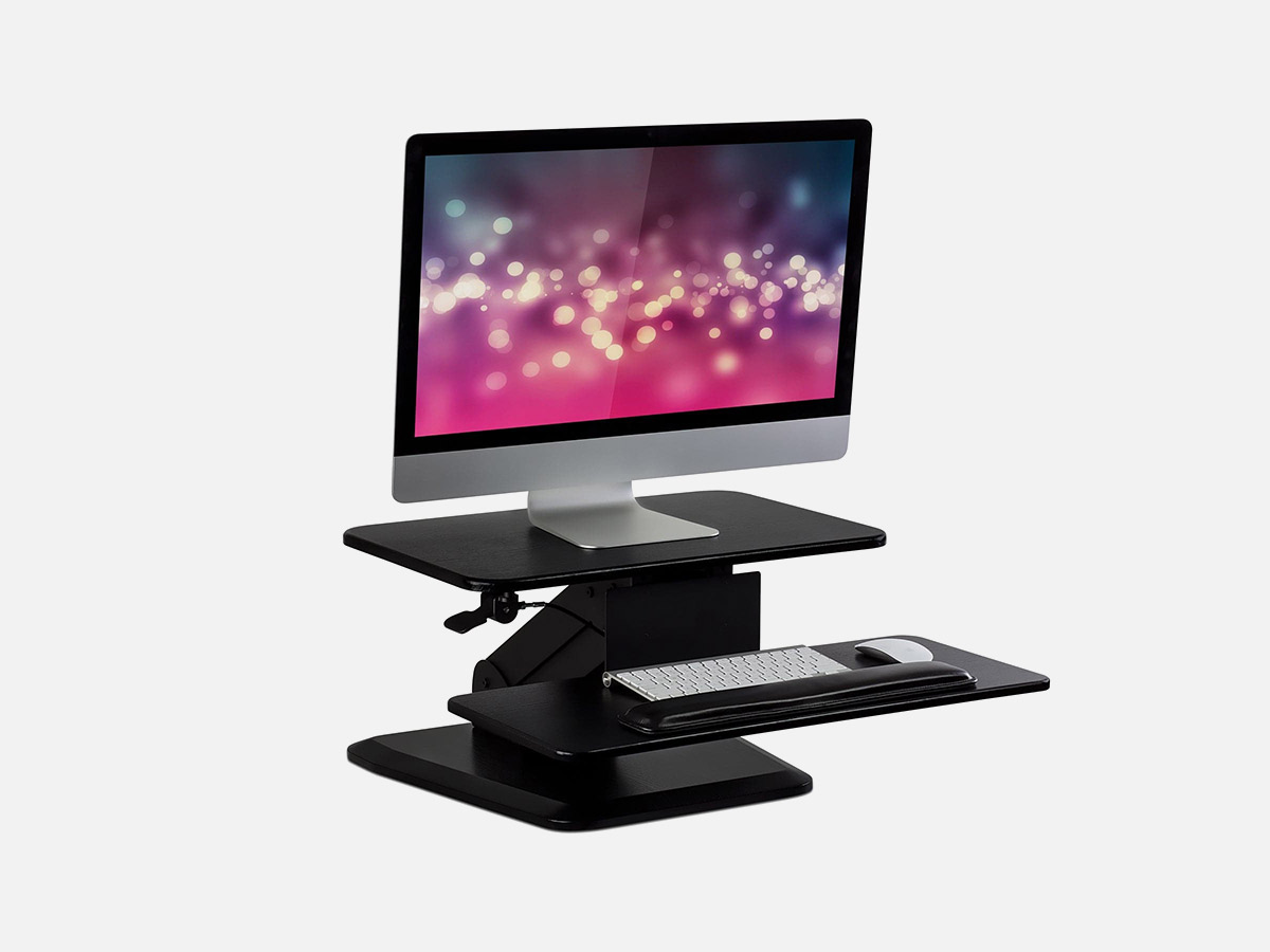 Mount-It! Sit-Stand Desk Converter w/Gas Spring Arm