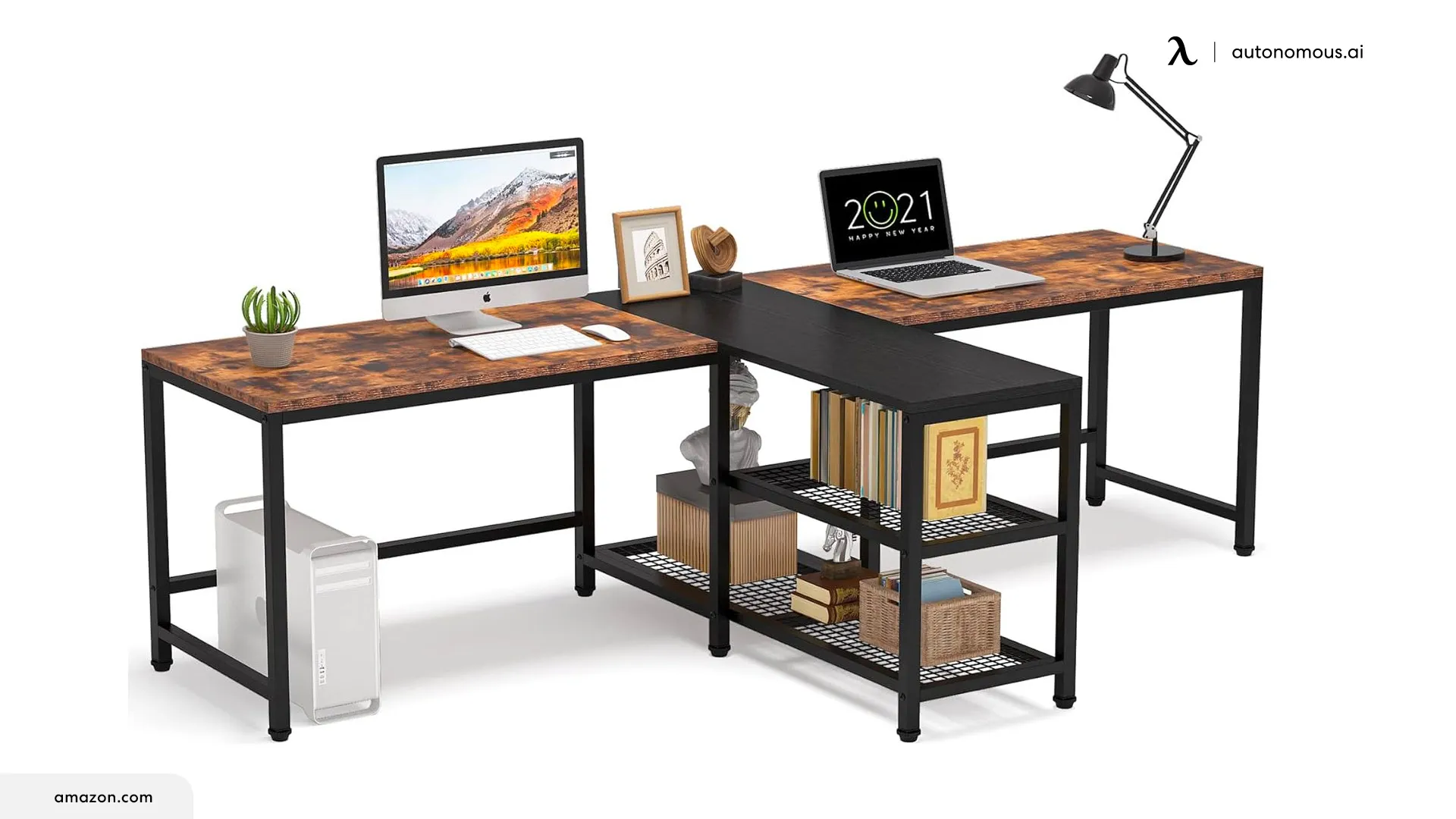 Tribesigns 94.5 Inch Two Person Desk