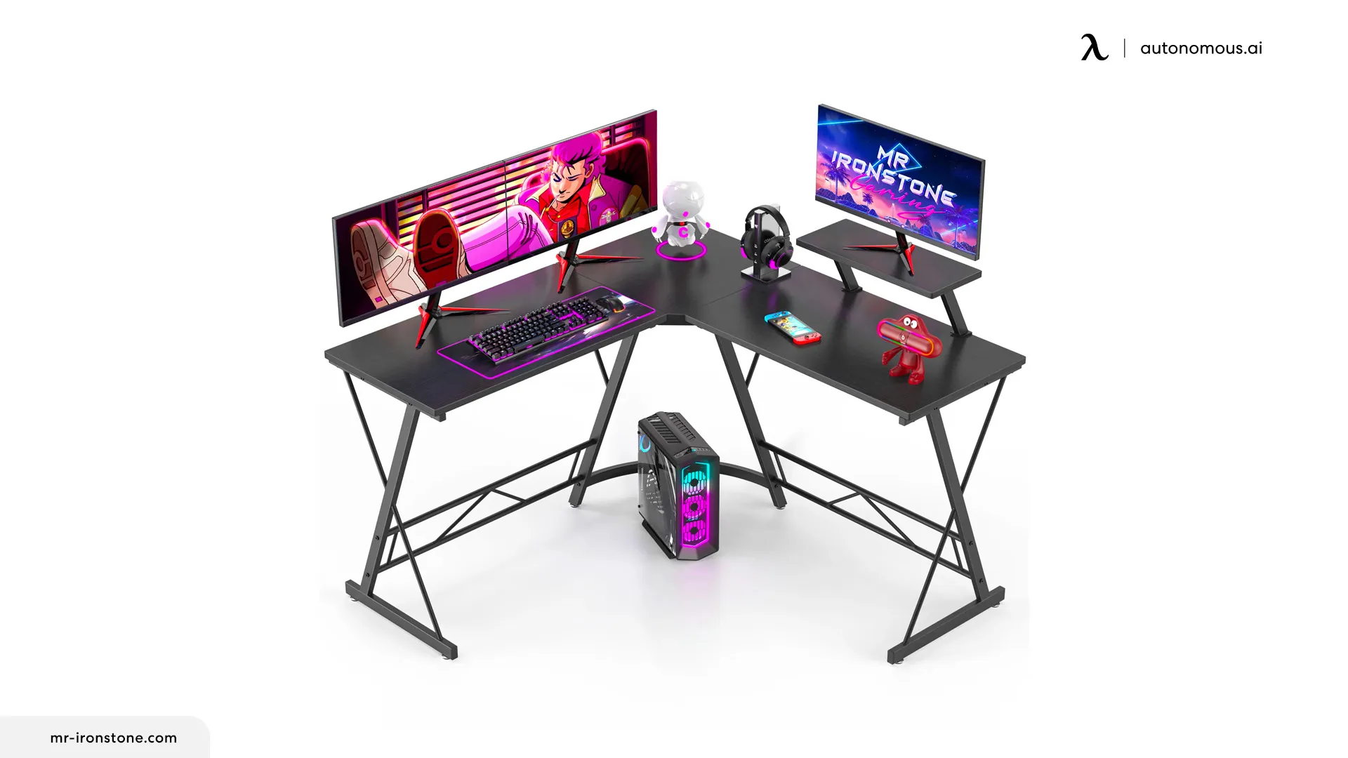 Mr IRONSTONE 51 inch L Shaped Gaming Computer Desk
