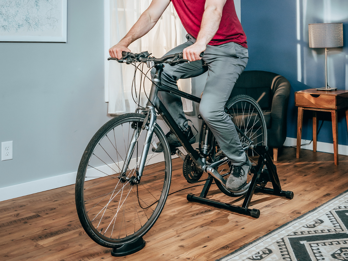 Alpcour Portable Stationary Bike Trainer Stand for Indoor Riding