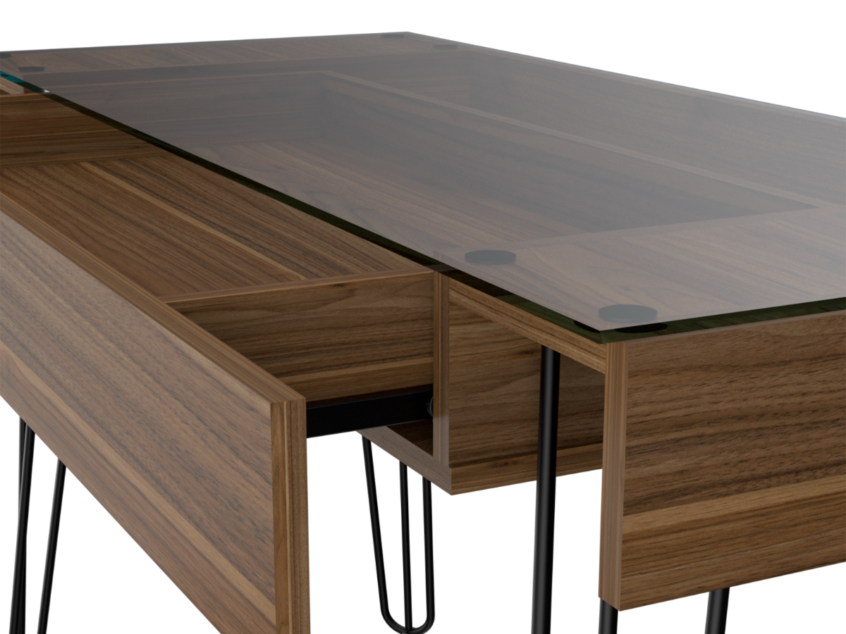 Arizona 120 Drawer Desk, Four Legs, One Drawer