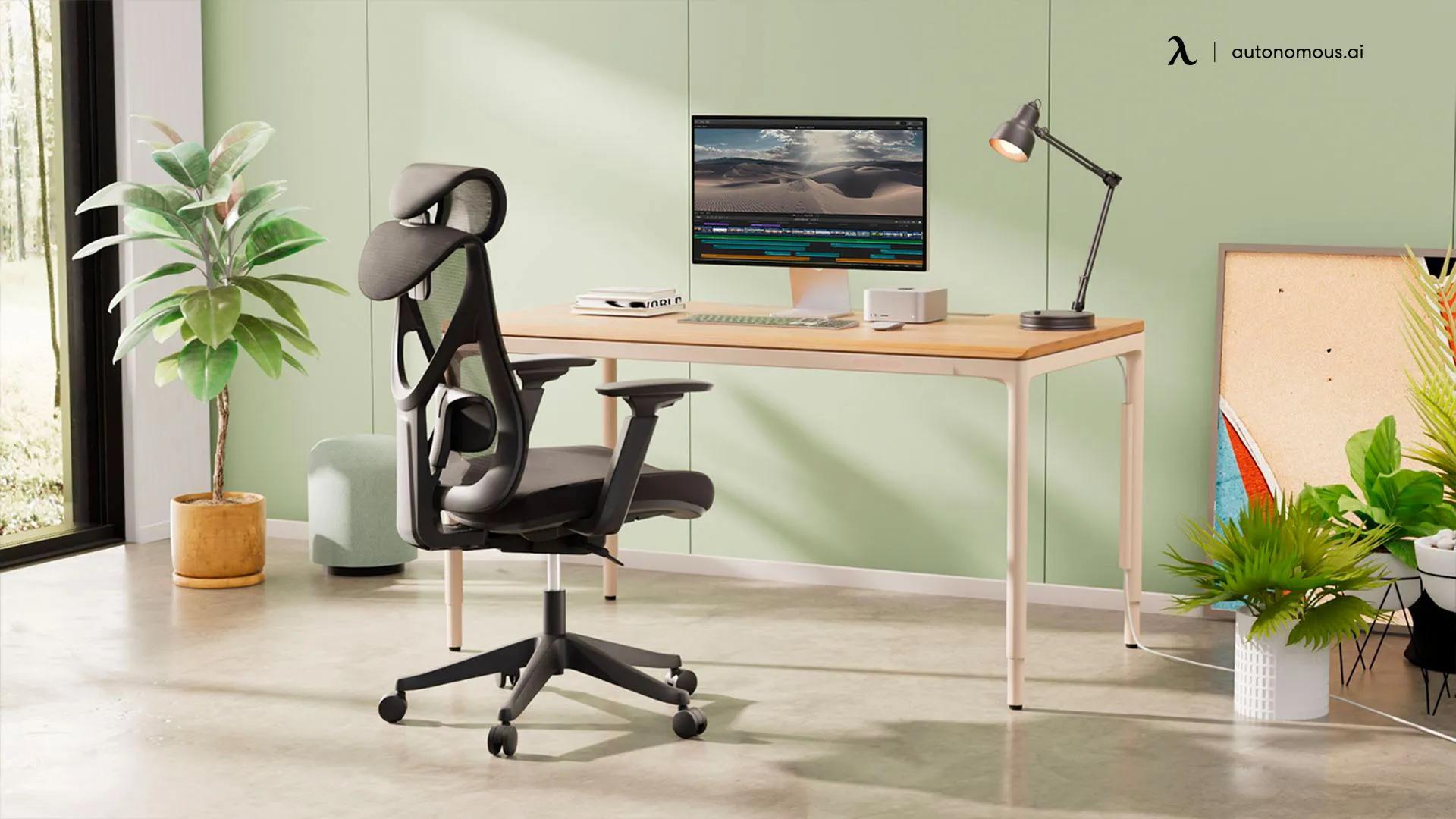 The Supportive Chair - ergonomic desk setup diagram